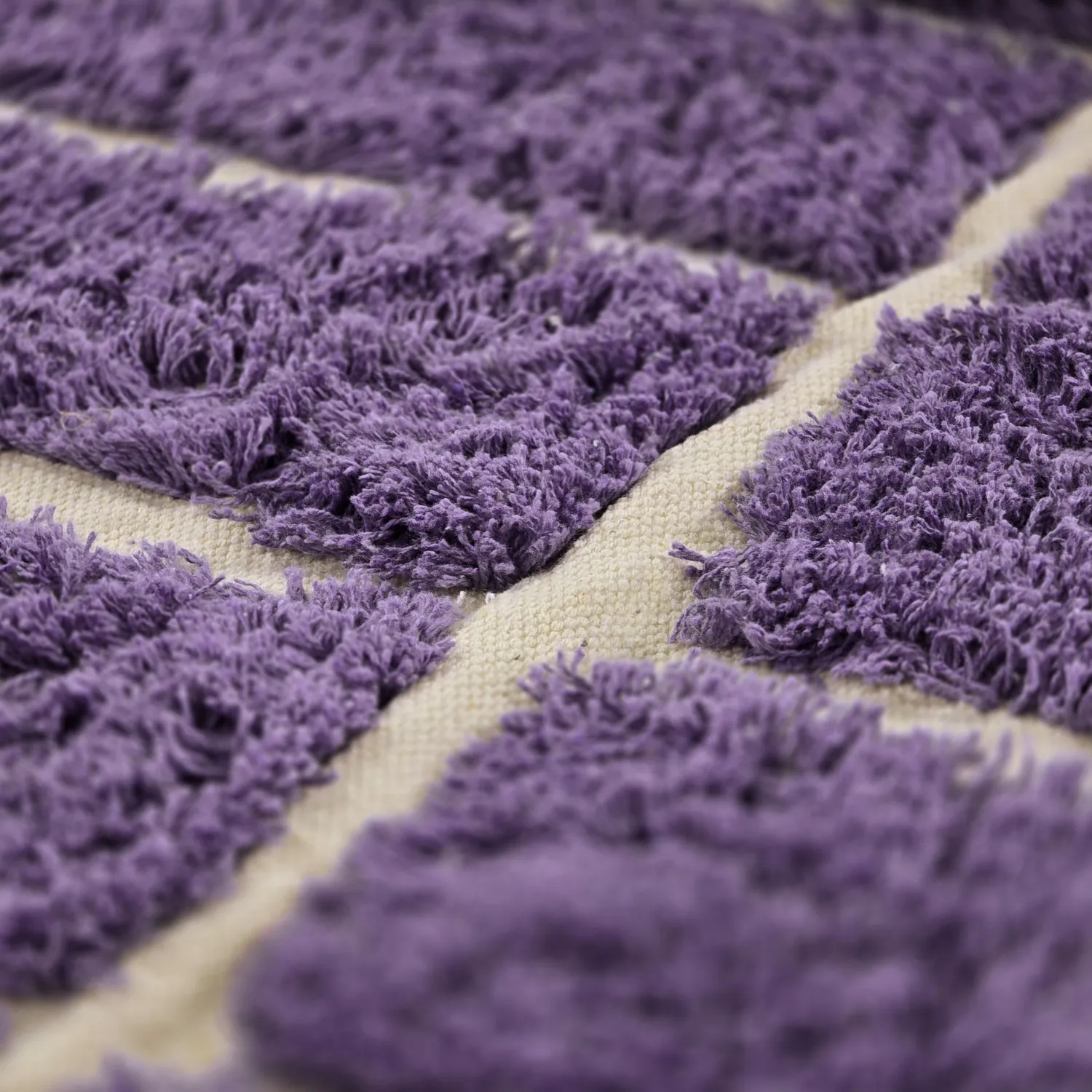 Shaggy rugs - Ikara Natural Cotton Shaggy (purple)
