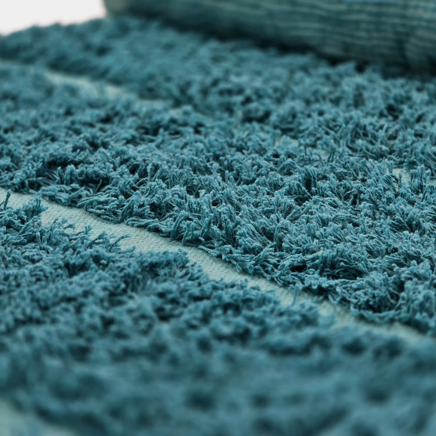 Shaggy rugs - Ikara Natural Cotton Shaggy (turquoise)