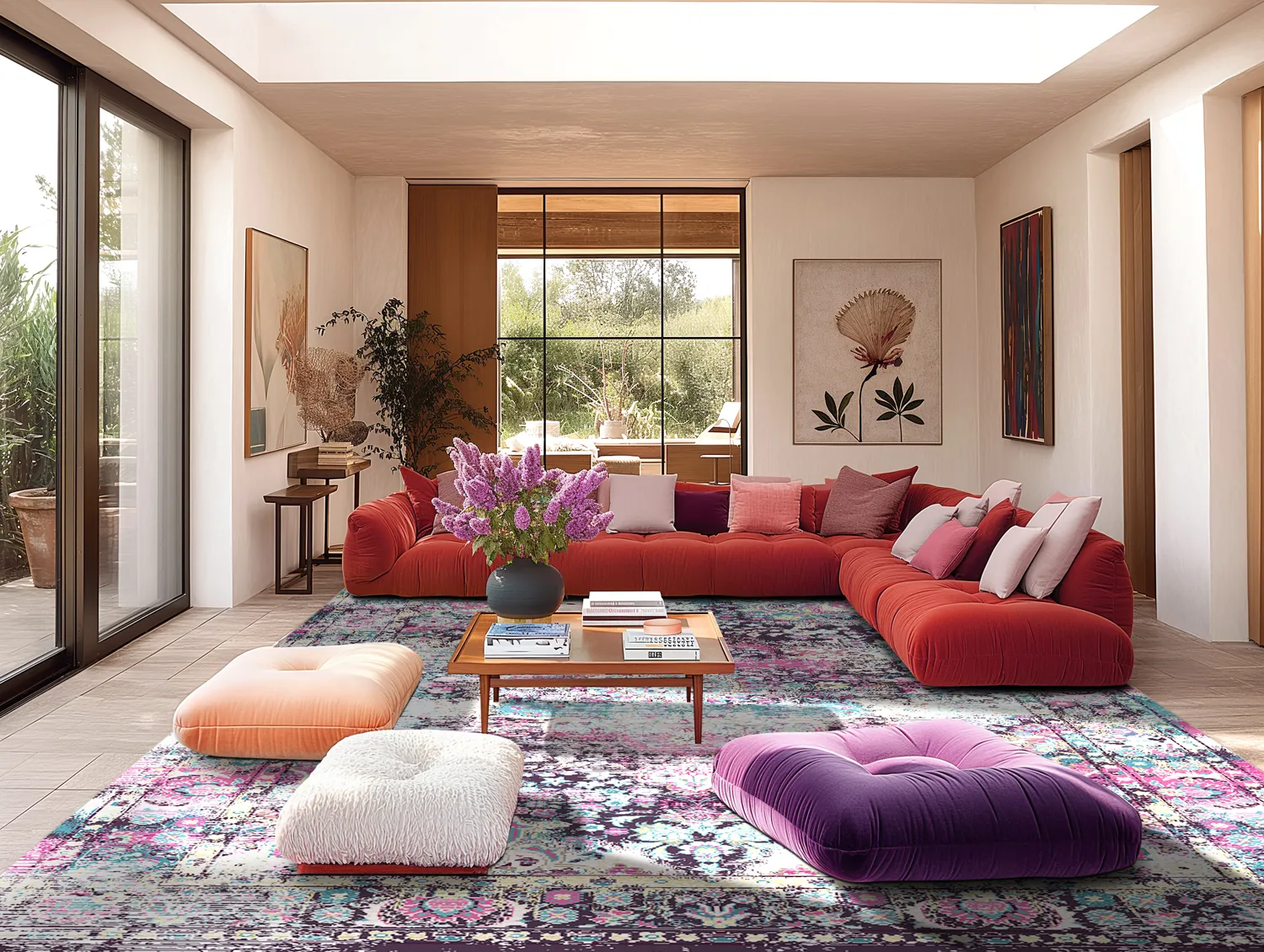 Wilton rug - Jedaida (pink/multi)