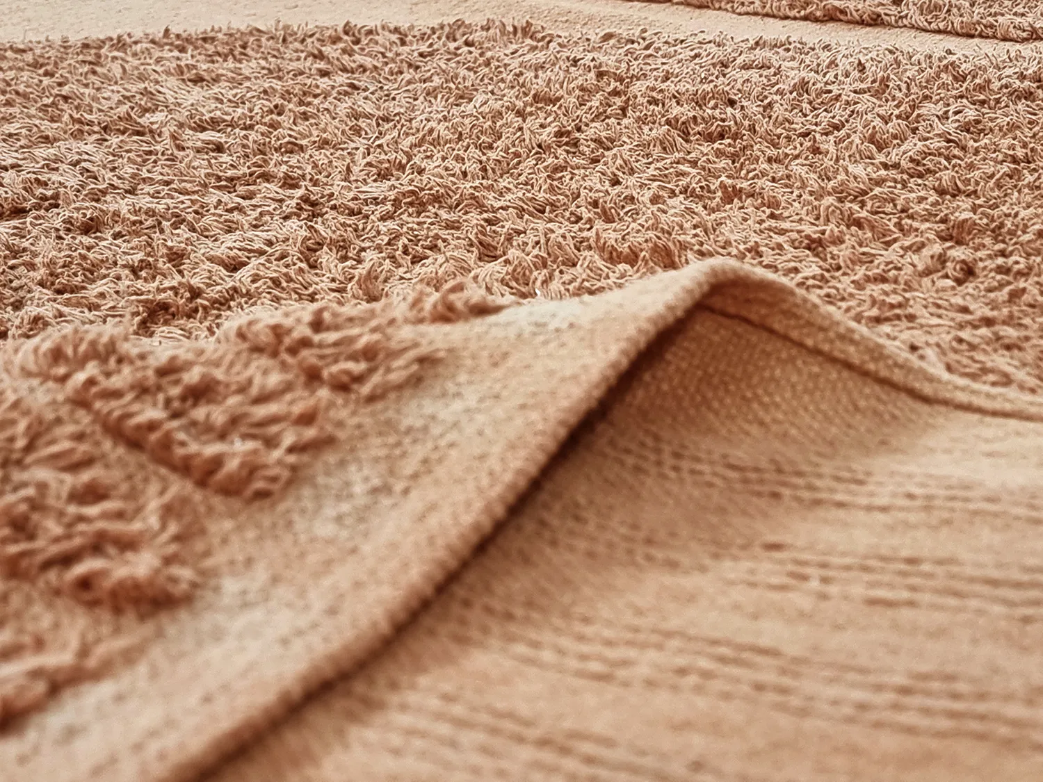 Shaggy rugs - Jovie Natural Cotton Shaggy (terracotta)