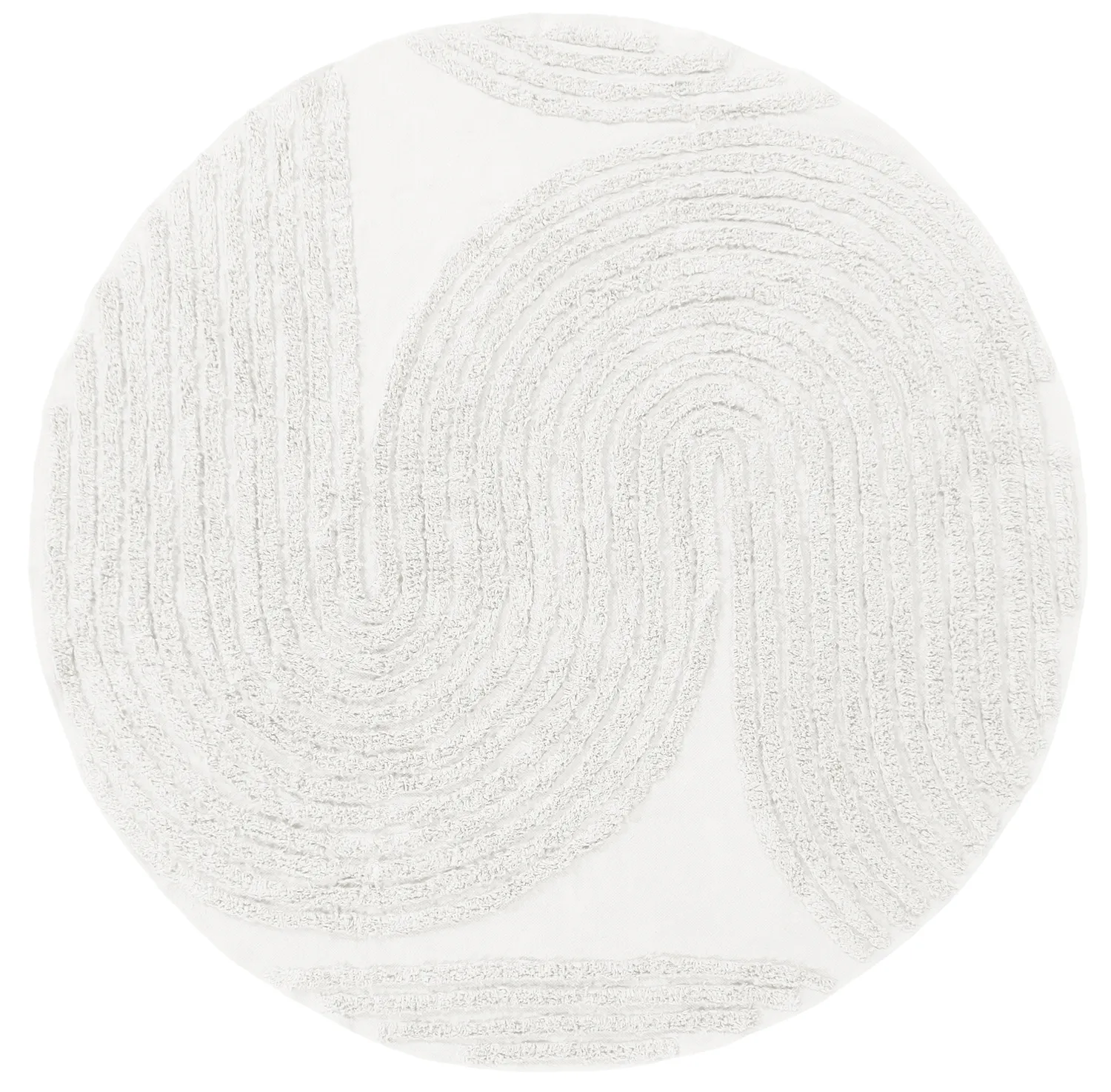 Round rug - Jovie Natural Cotton Shaggy (offwhite)