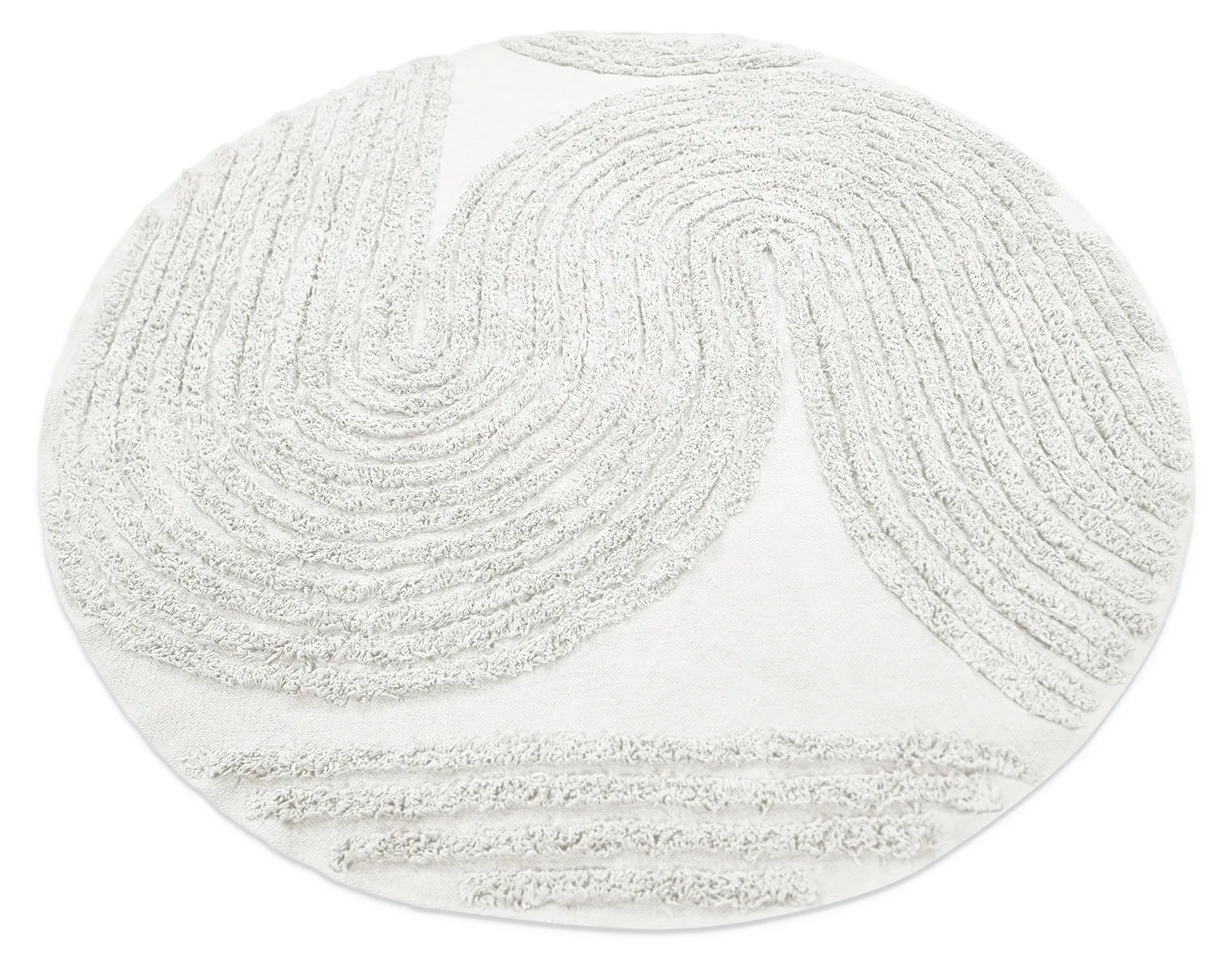 Round rug - Jovie Natural Cotton Shaggy (offwhite)