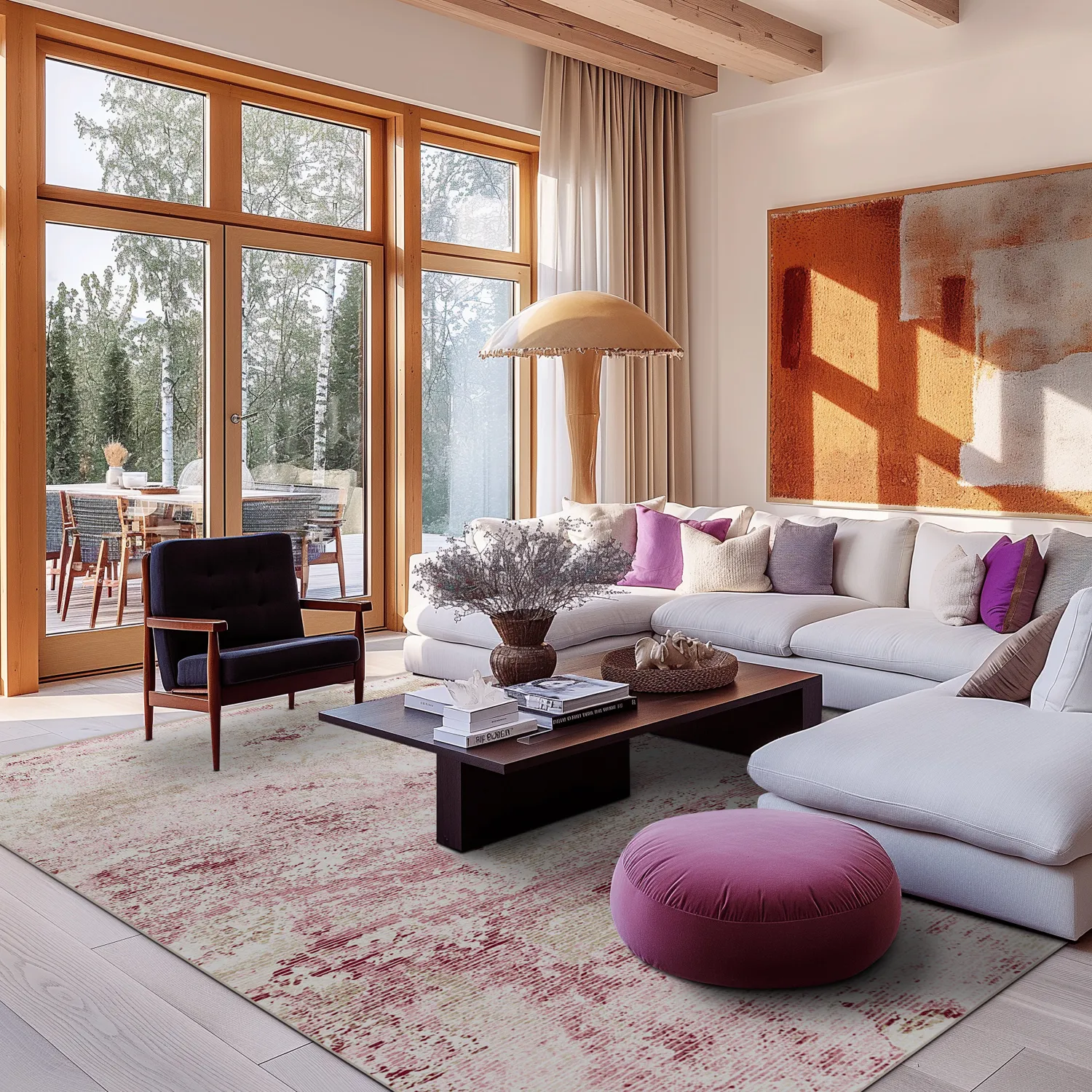 Wilton rug - Jufrah (pink)