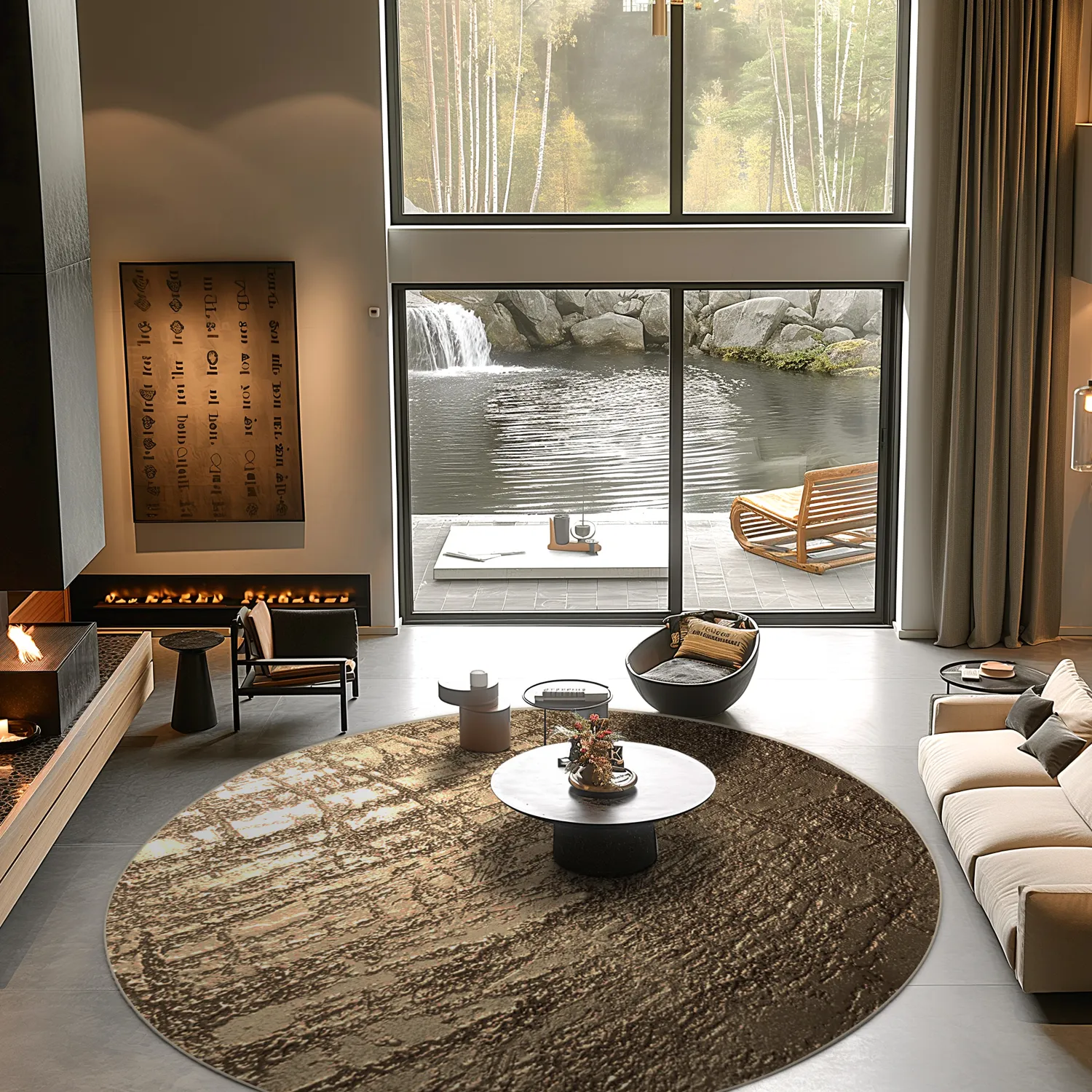 Round rug - Junes (gold)