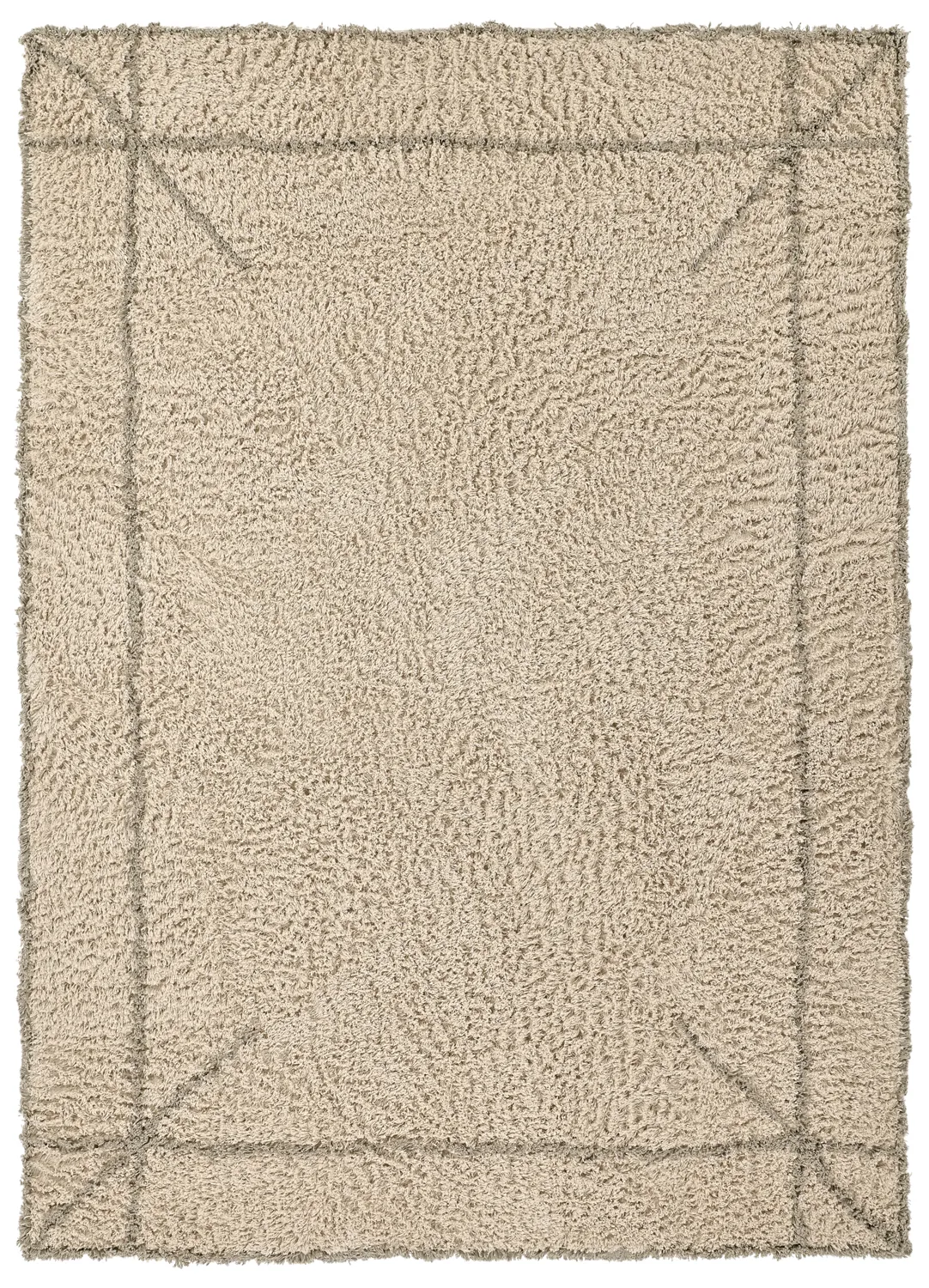 Shaggy rugs - Kairi Natural Cotton Shaggy (beige/taupe)