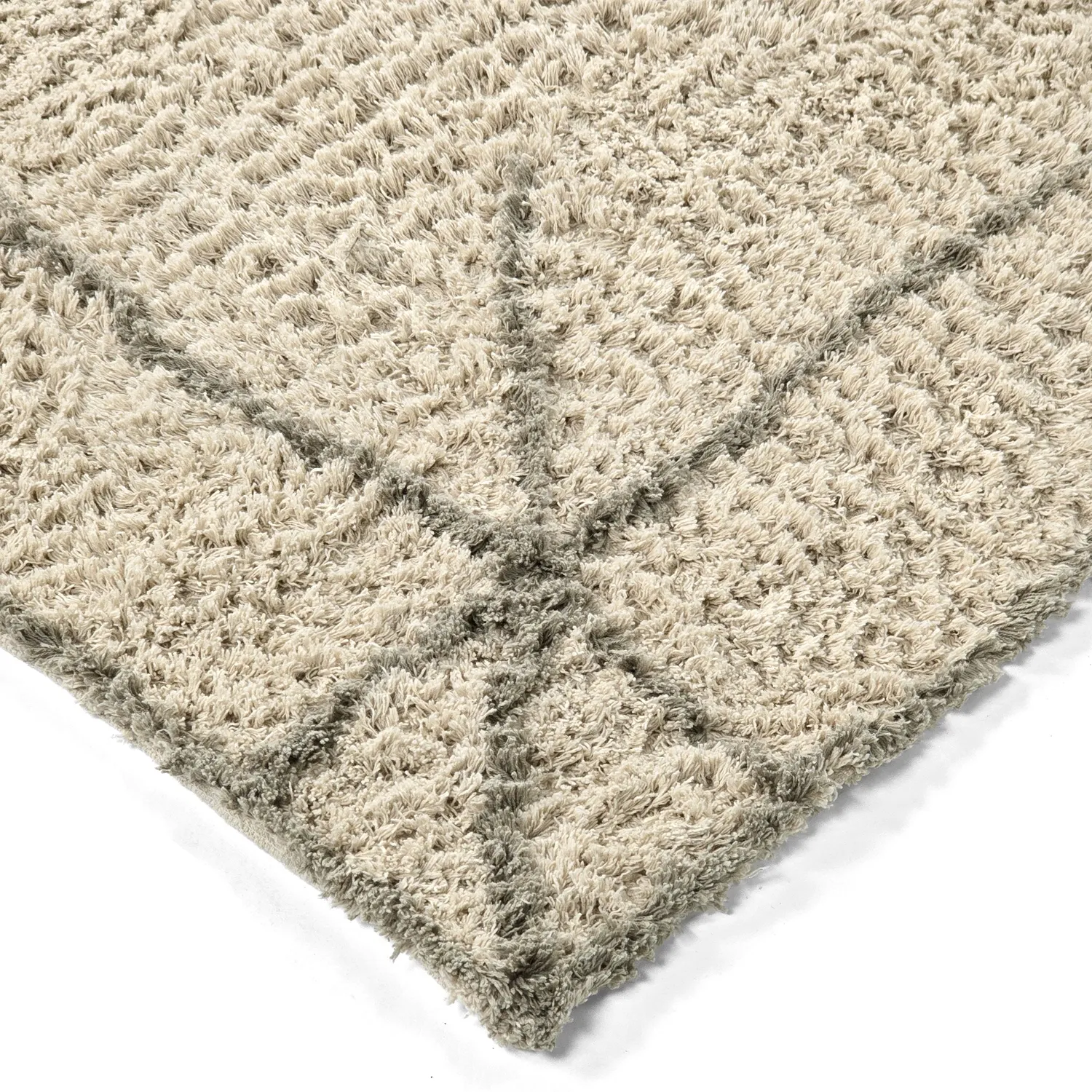 Shaggy rugs - Kairi Natural Cotton Shaggy (beige/taupe)
