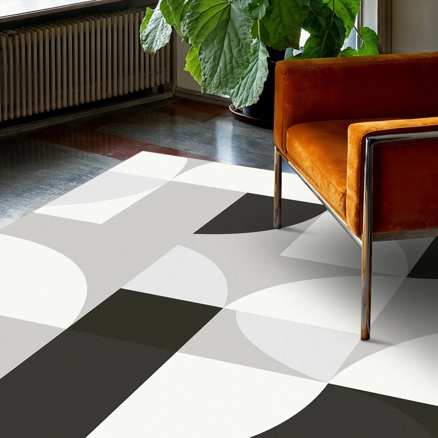 Wilton rug - Kalami (white/grey/black)