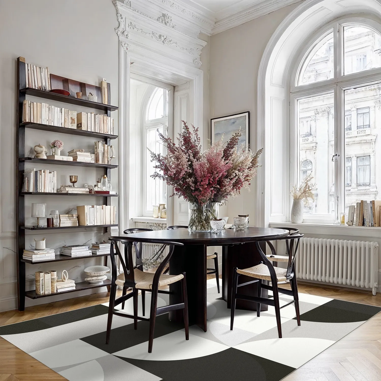 Wilton rug - Kalami (white/grey/black)