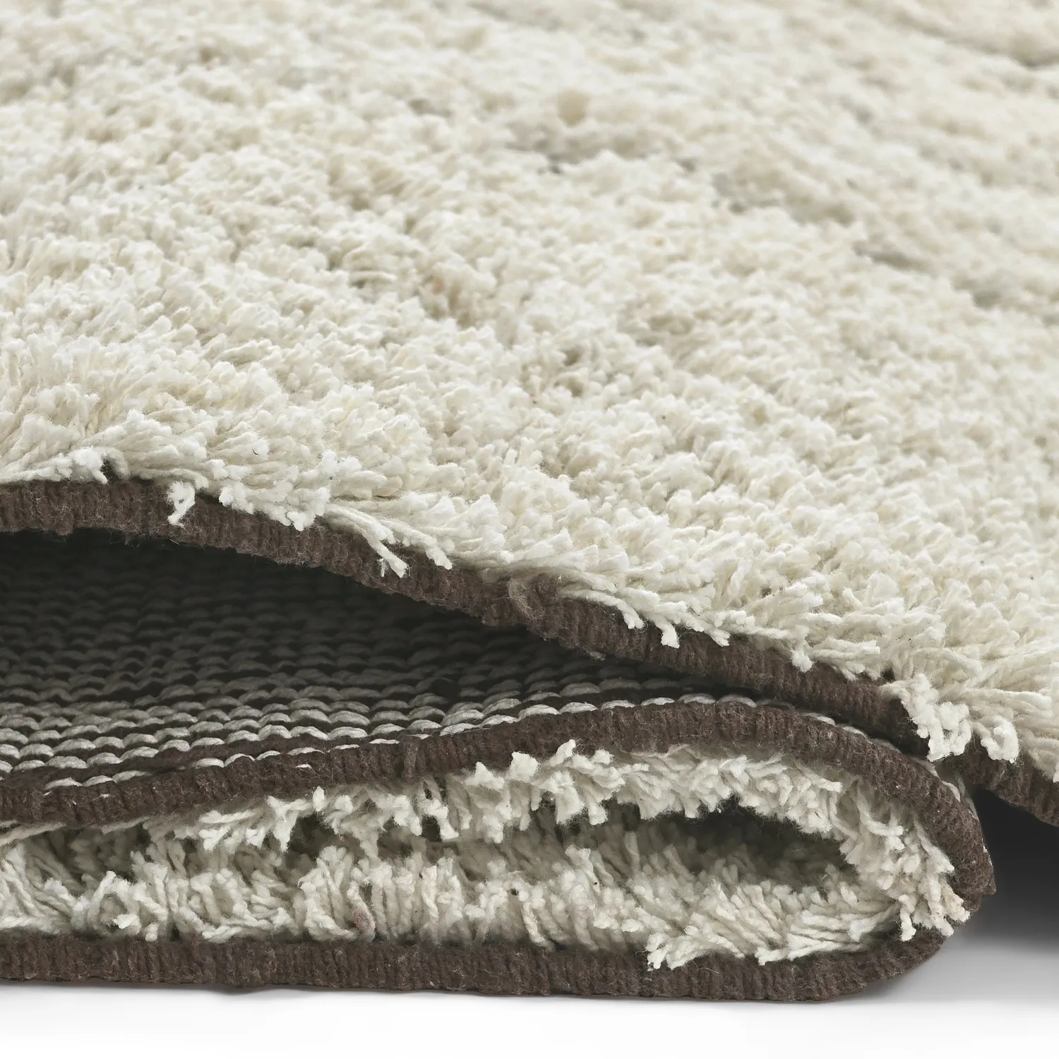 Shaggy rugs - Kindon Natural Cotton Shaggy (off white/brown)