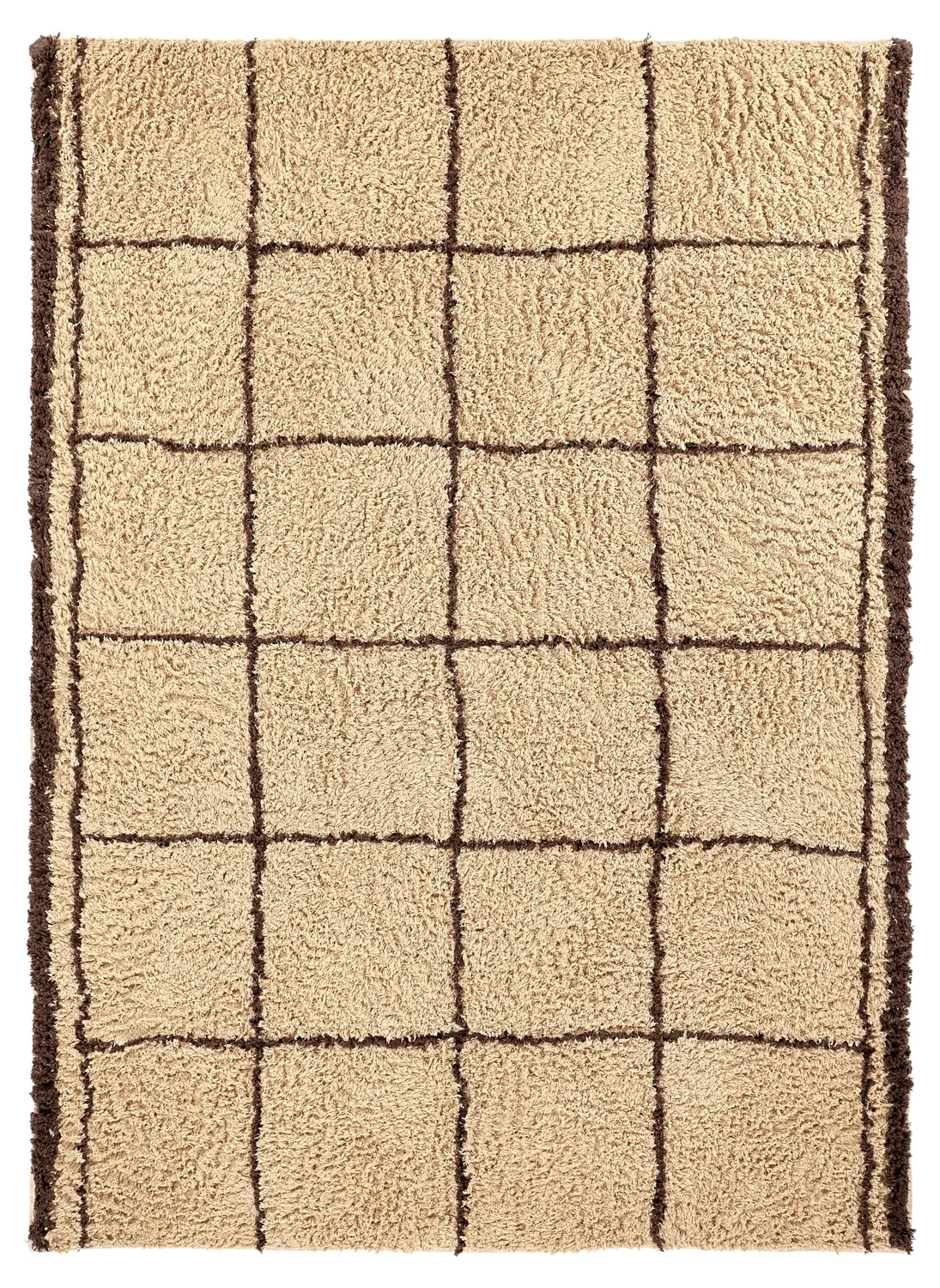 Shaggy rugs - Lana Natural Cotton Shaggy (beige/brown)