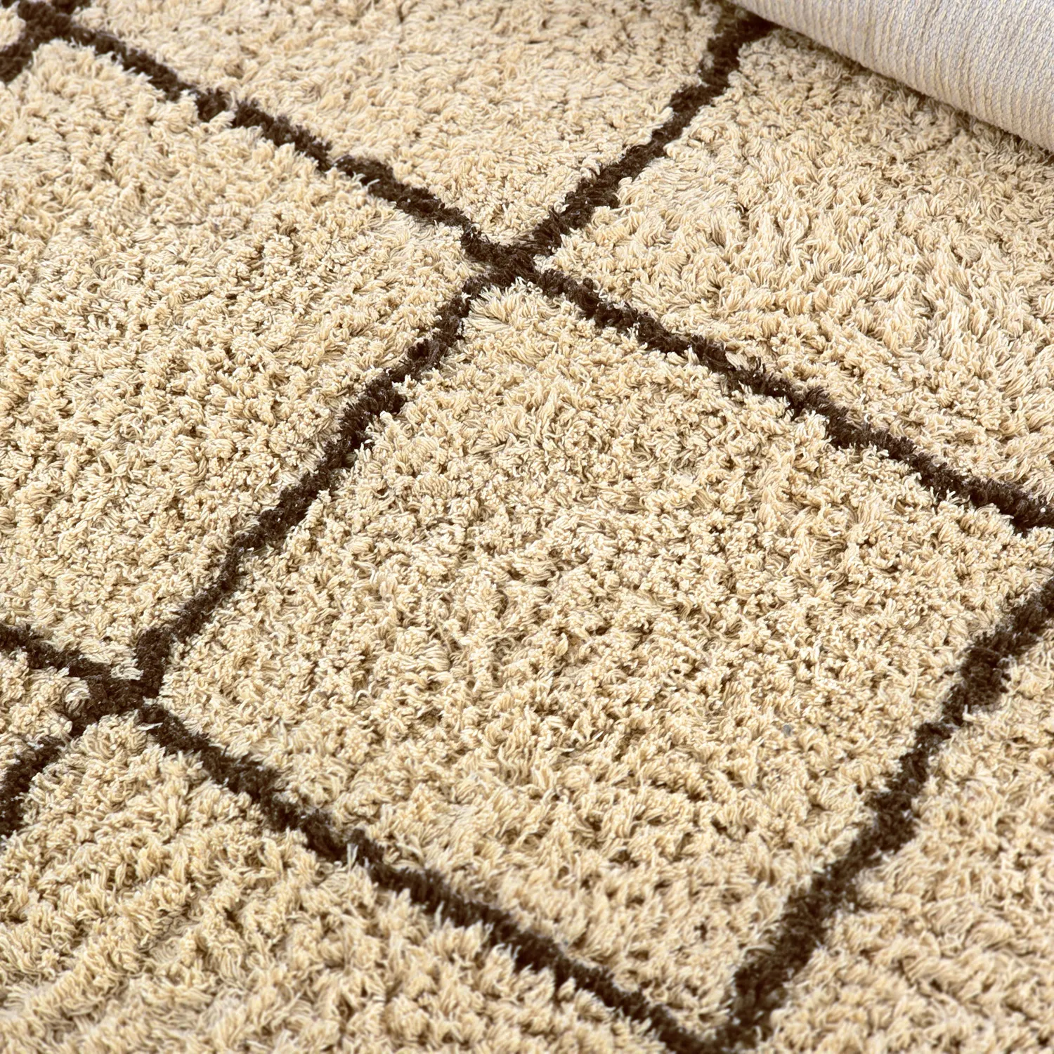 Shaggy rugs - Lana Natural Cotton Shaggy (beige/brown)