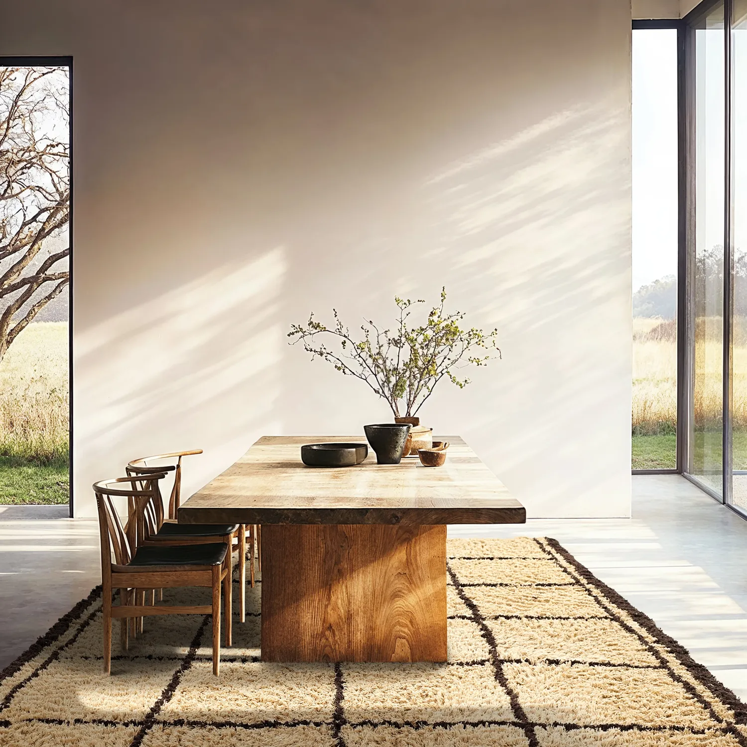 Shaggy rugs - Lana Natural Cotton Shaggy (beige/brown)