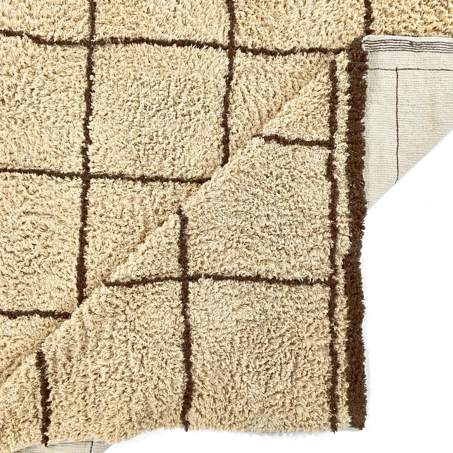 Shaggy rugs - Lana Natural Cotton Shaggy (beige/brown)