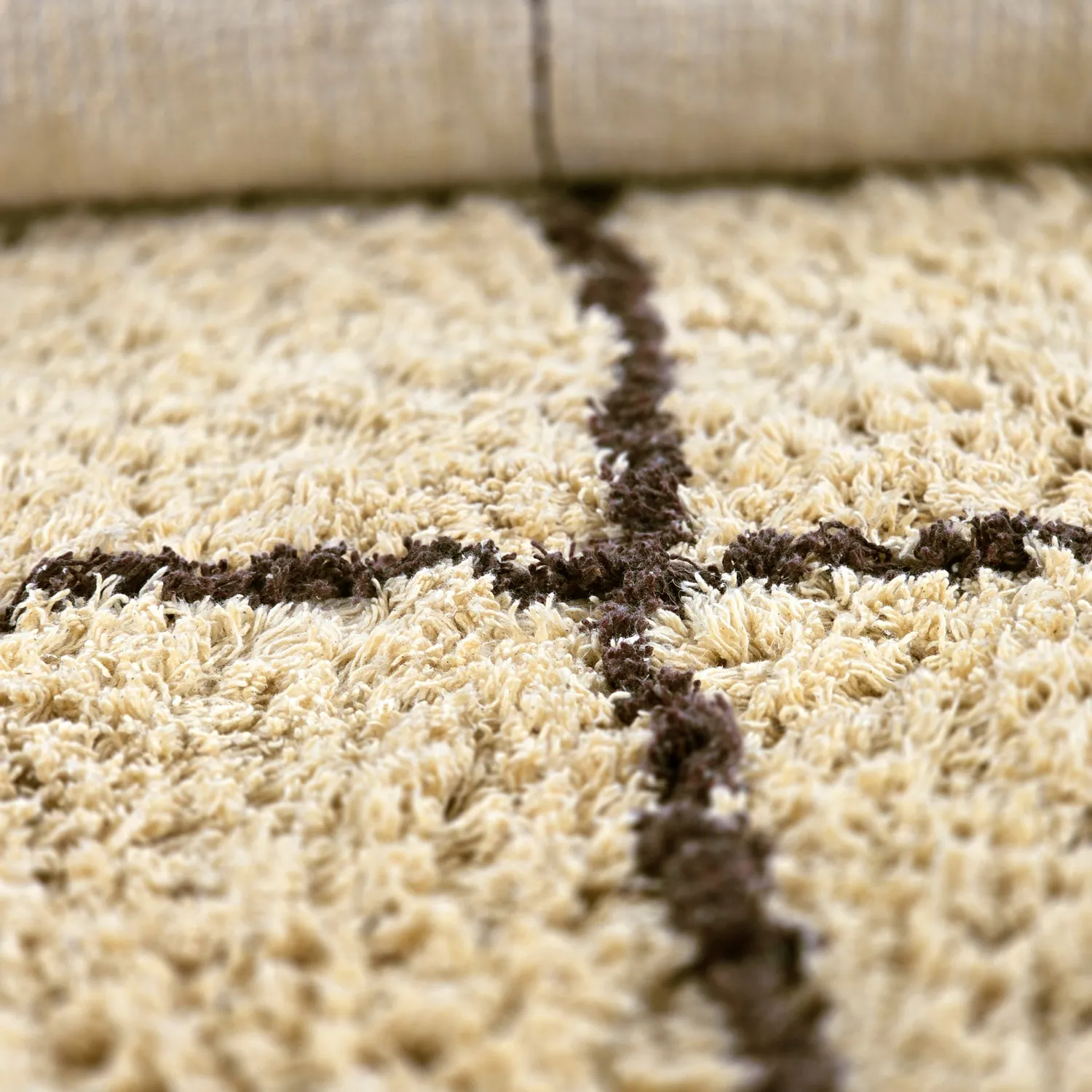 Shaggy rugs - Lana Natural Cotton Shaggy (beige/brown)