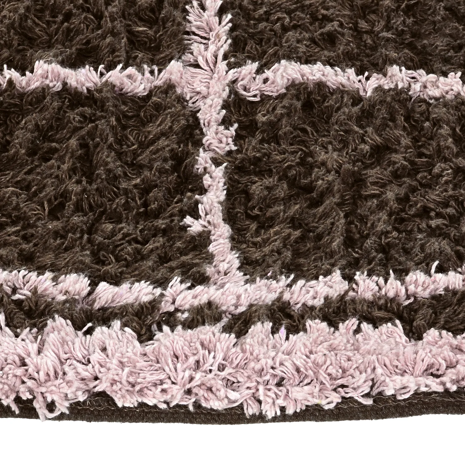 Round rug - Lana Natural Cotton Shaggy (brown)