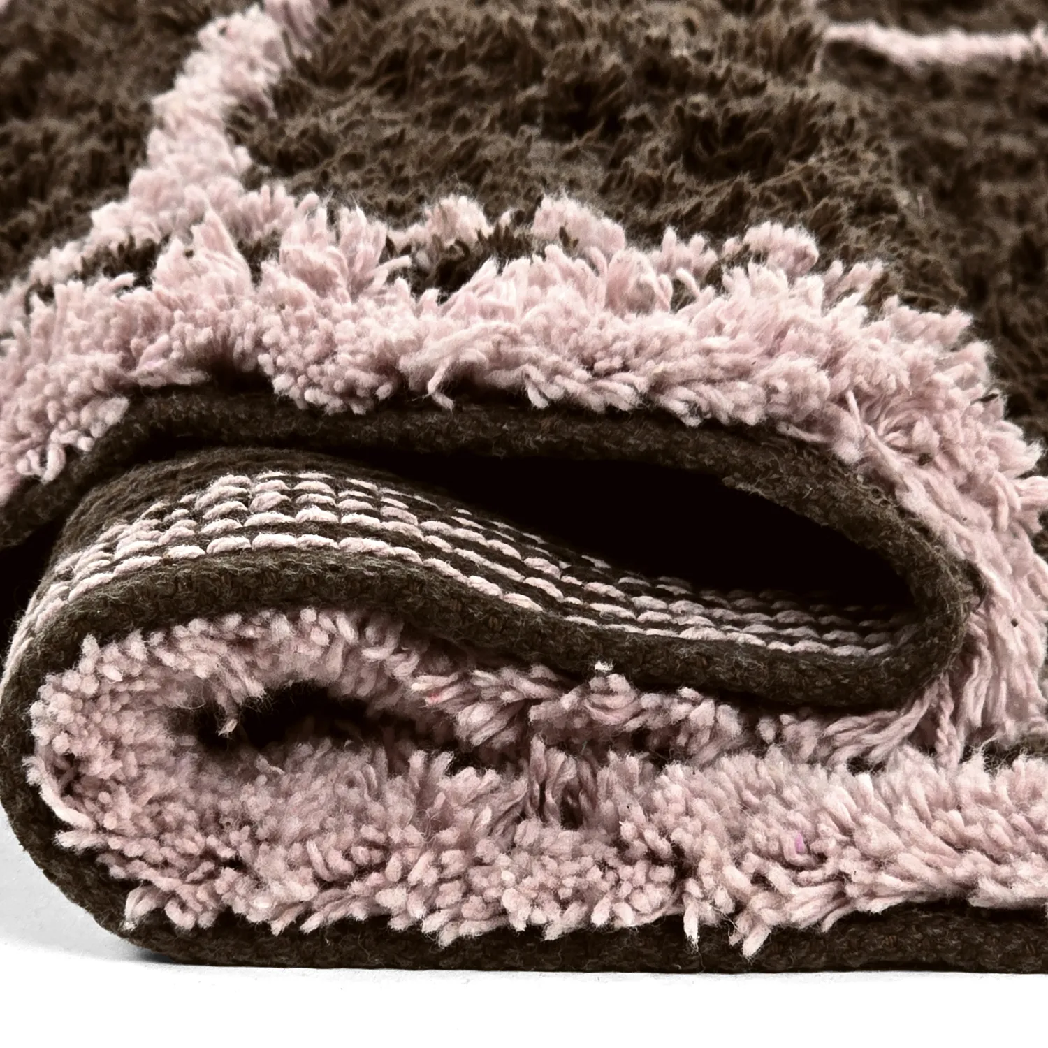 Round rug - Lana Natural Cotton Shaggy (brown)