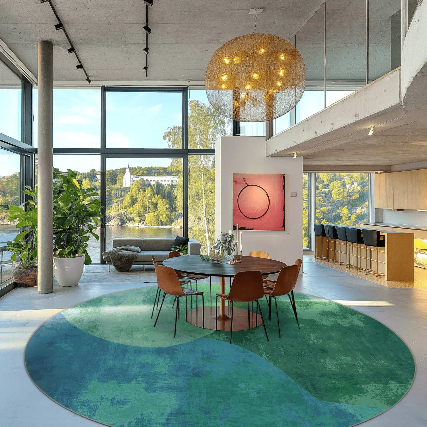 Round rug - Lazio (green)