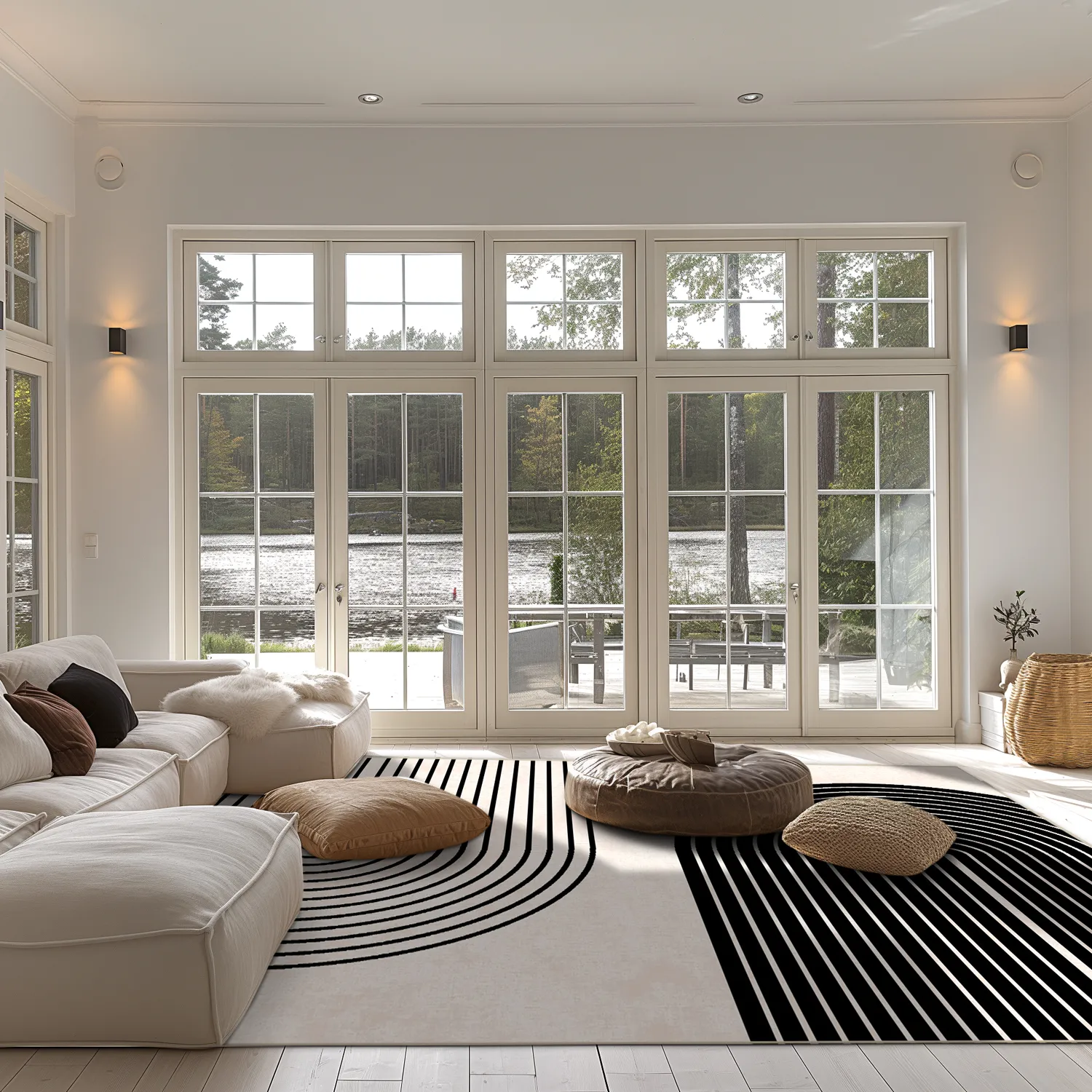 Wilton rug - Lecce (black/beige)