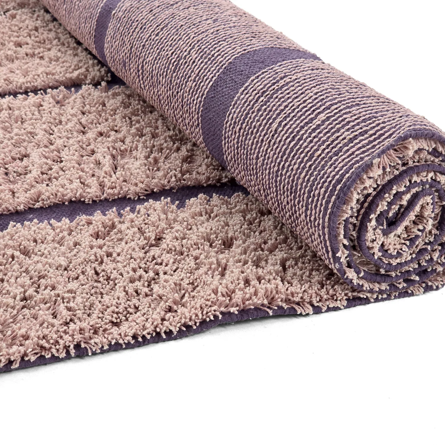 Shaggy rugs - Lindley Natural Cotton Shaggy (pink/purple)