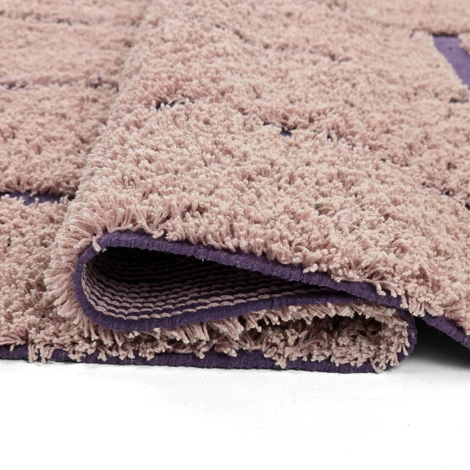 Shaggy rugs - Lindley Natural Cotton Shaggy (pink/purple)
