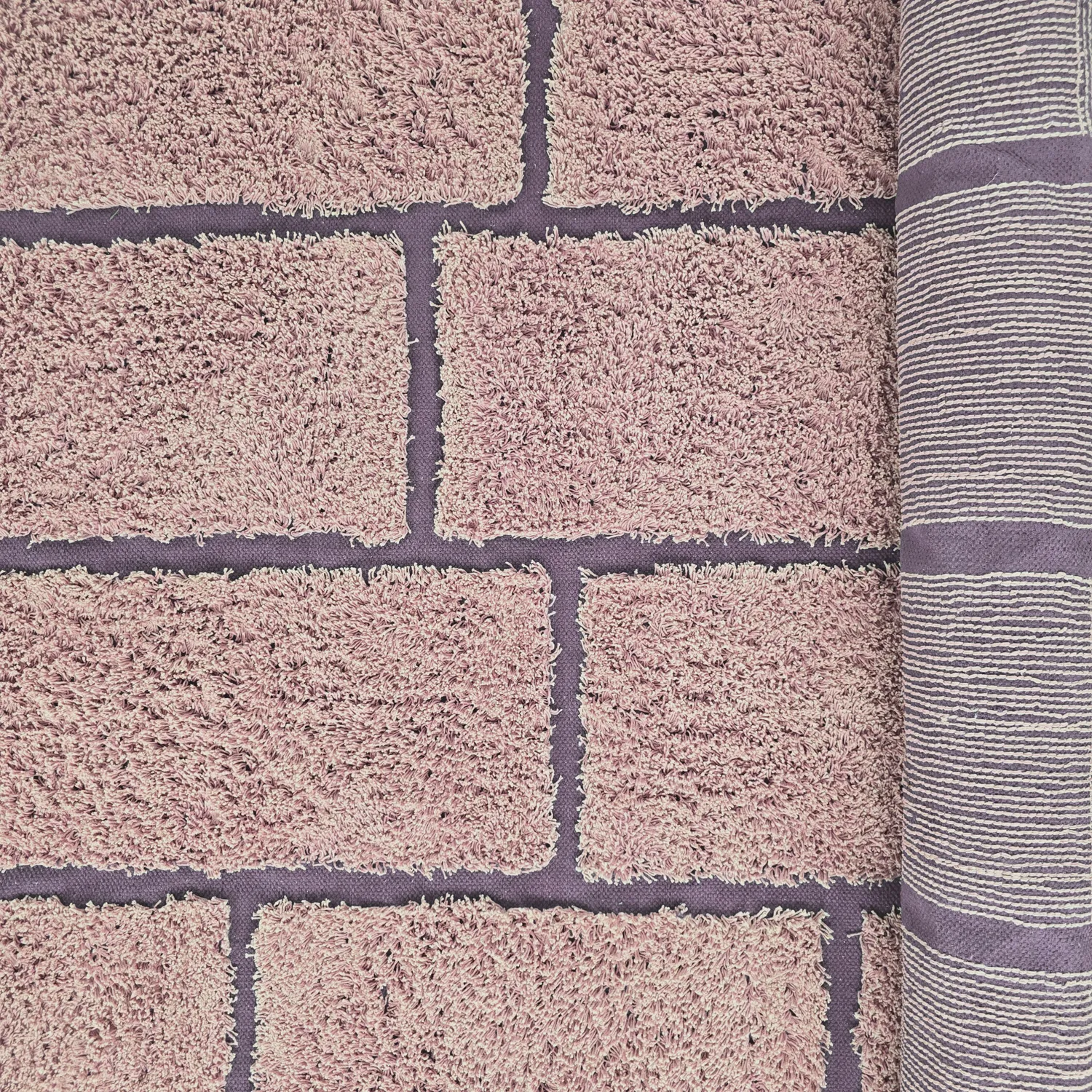 Shaggy rugs - Lindley Natural Cotton Shaggy (pink/purple)