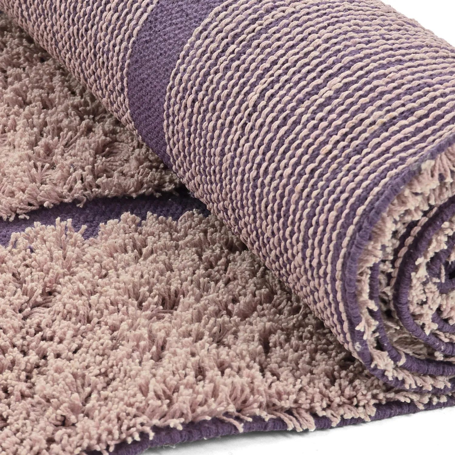 Shaggy rugs - Lindley Natural Cotton Shaggy (pink/purple)