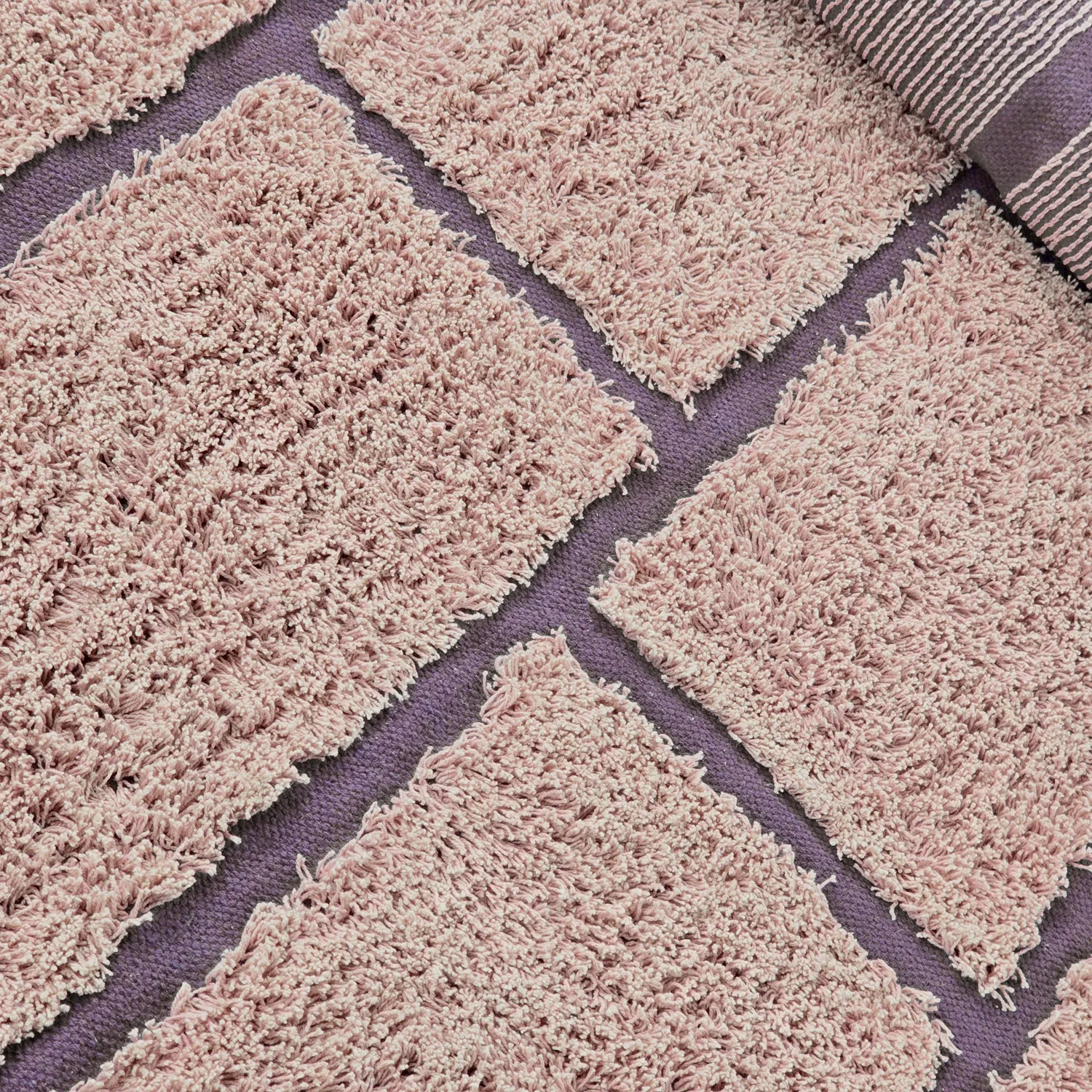 Shaggy rugs - Lindley Natural Cotton Shaggy (pink/purple)