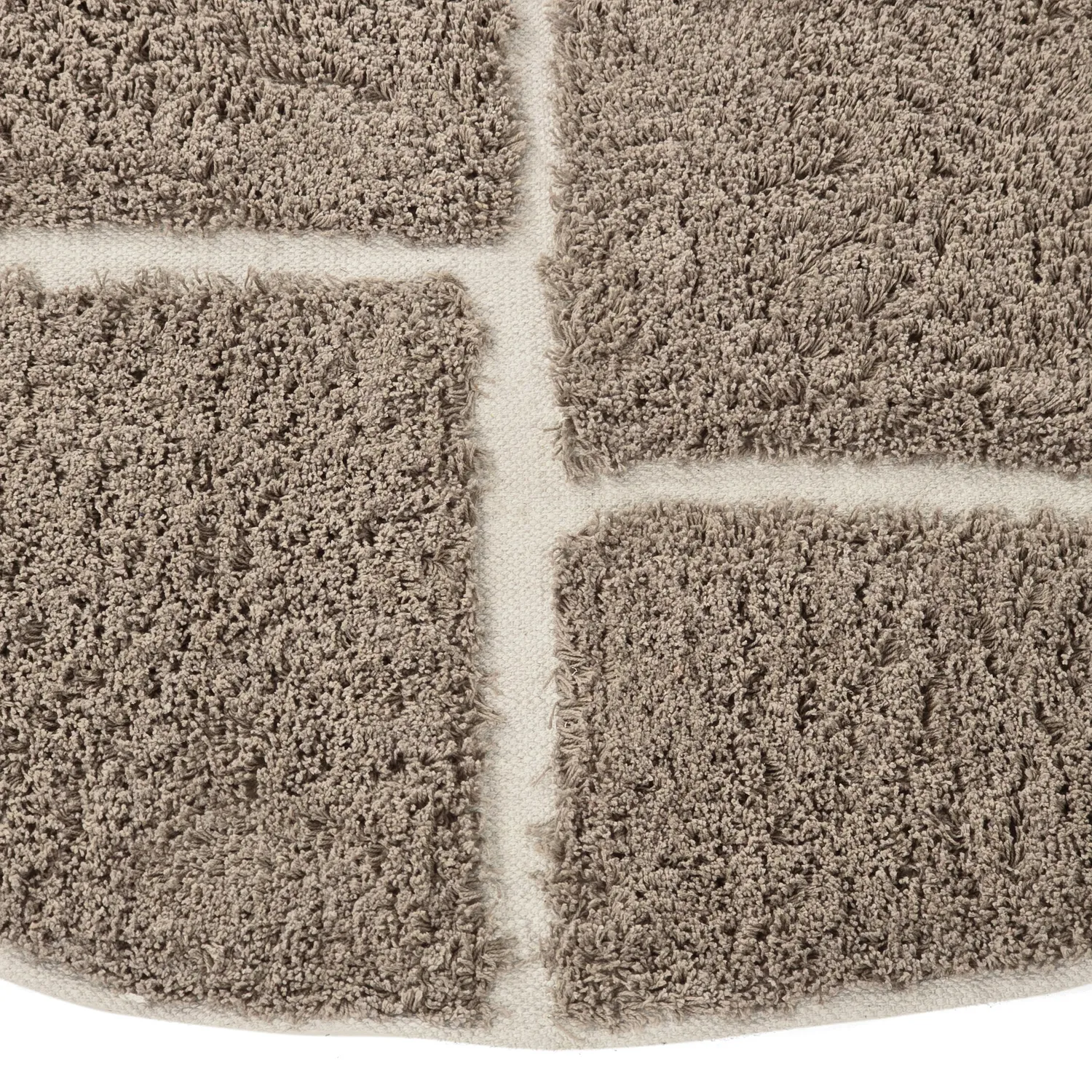 Round rug - Lindley Natural Cotton Shaggy (taupe/grey)