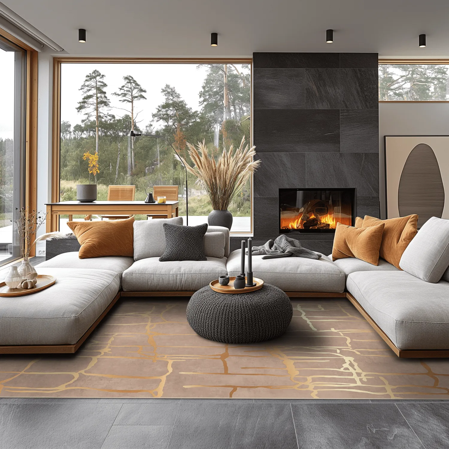 Wilton rug - Lorenzo (brown/gold)