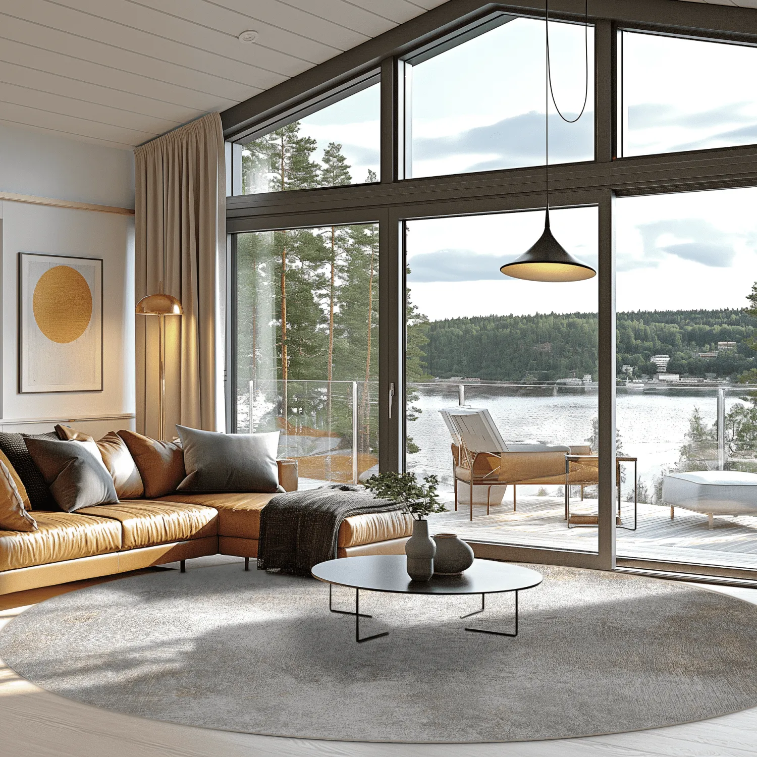 Round rug - Malaga (beige)