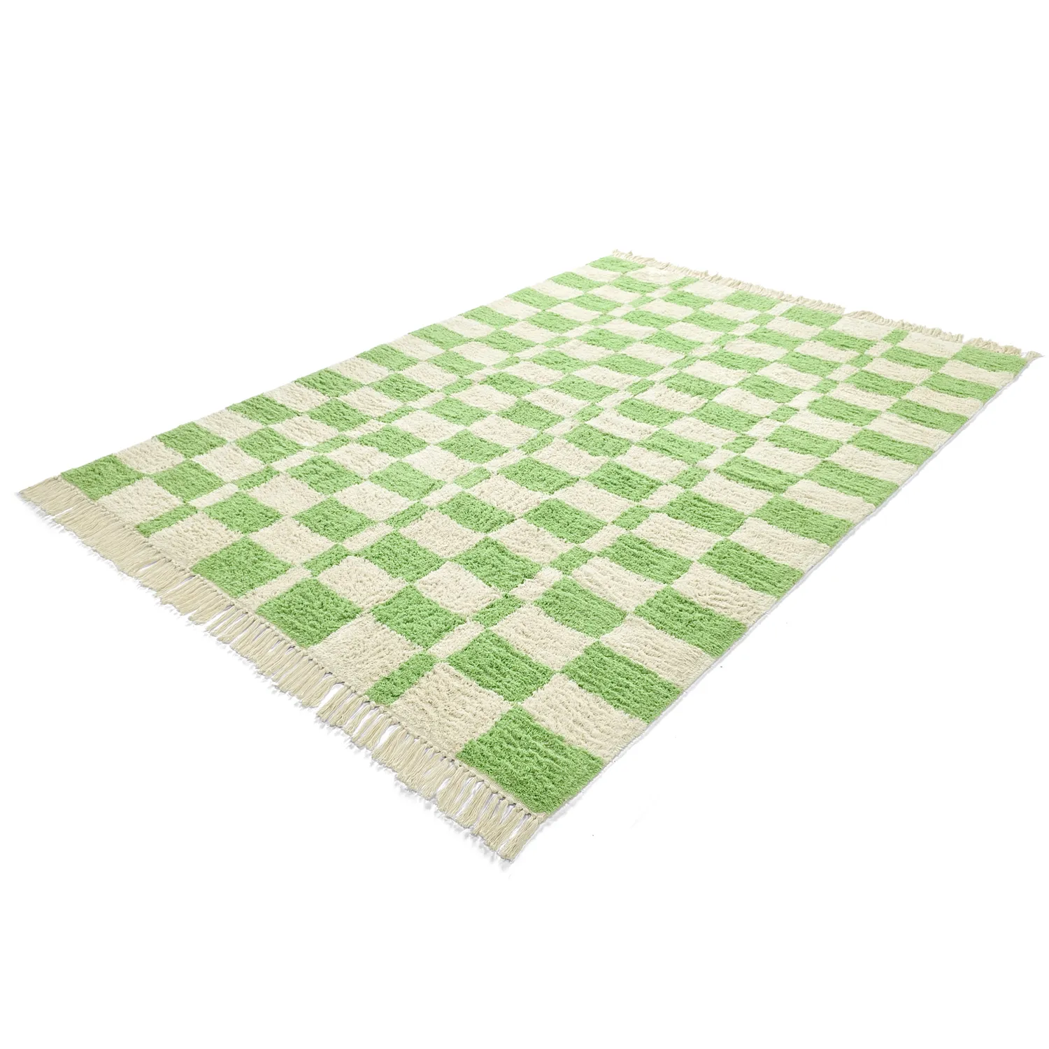 Shaggy rugs - Maranello Natural Cotton Shaggy (green)
