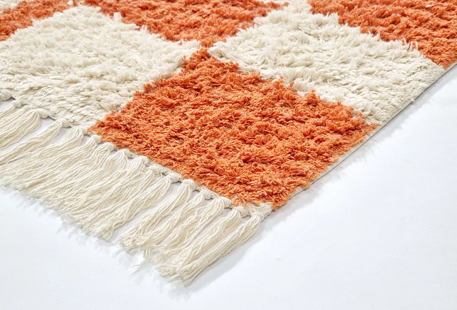 Shaggy rugs - Maranello Natural Cotton Shaggy (orange)