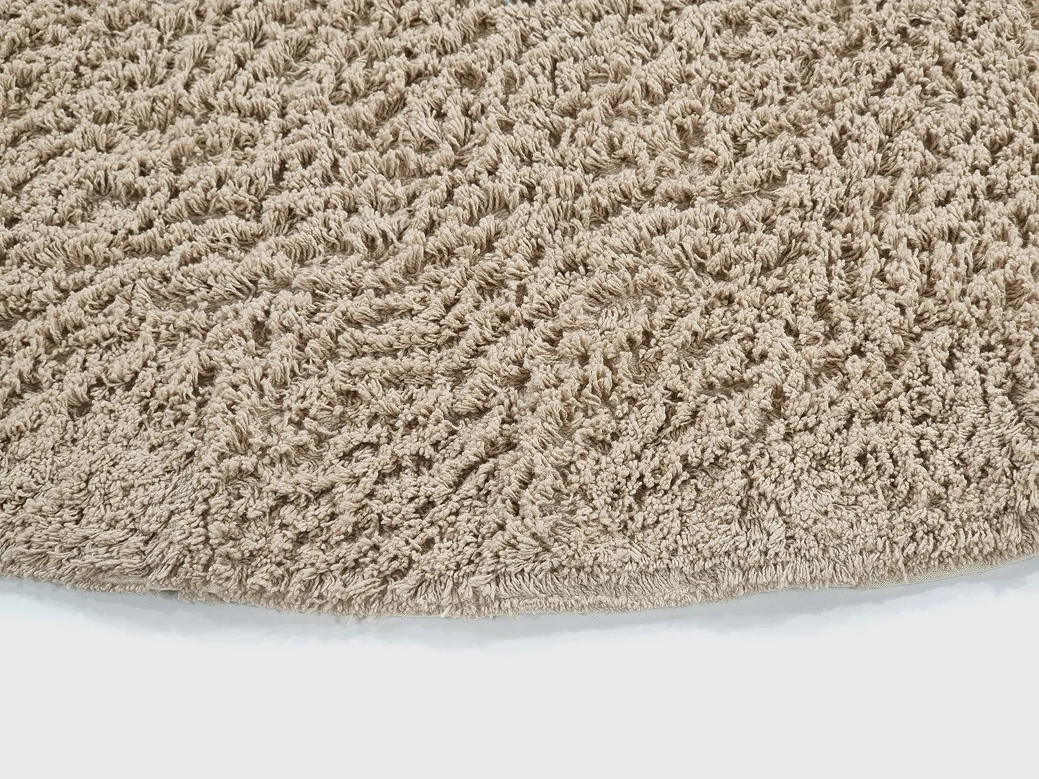 Round rug - Mareto Natural Cotton Shaggy (brown)