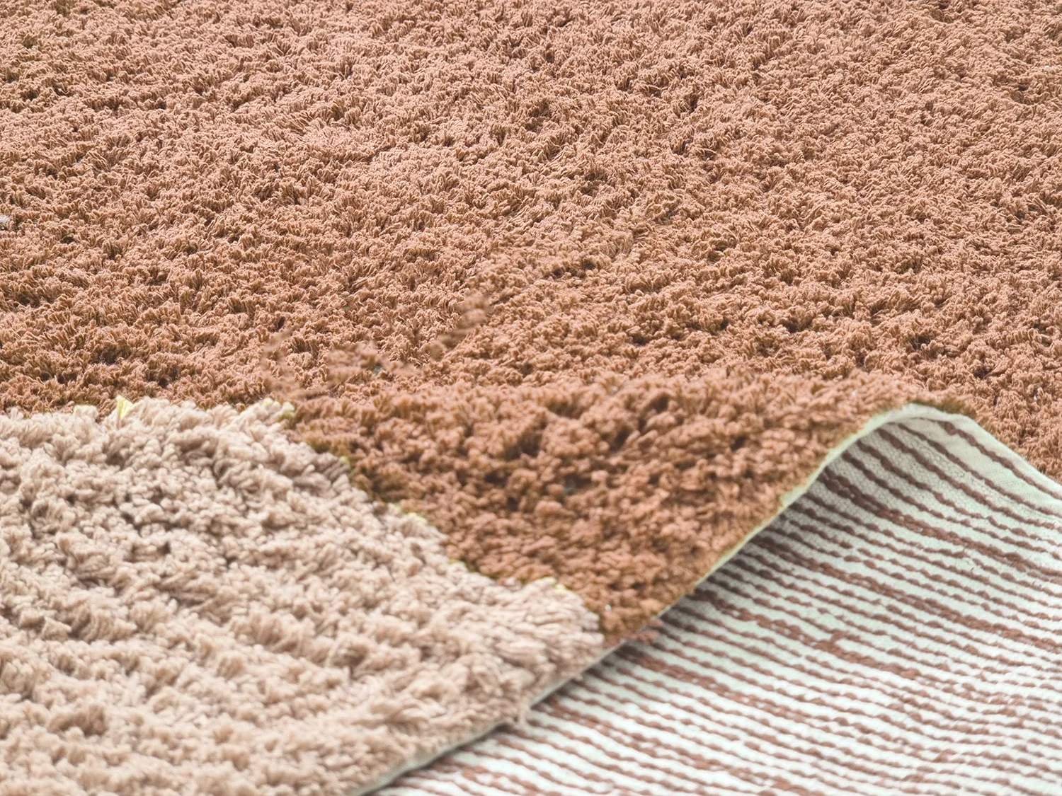 Round rug - Mareto Natural Cotton Shaggy (brown)