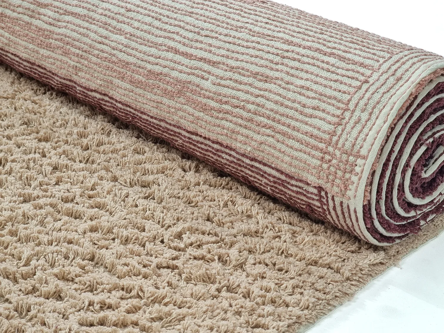 Shaggy rugs - Mareto Natural Cotton Shaggy (brown)