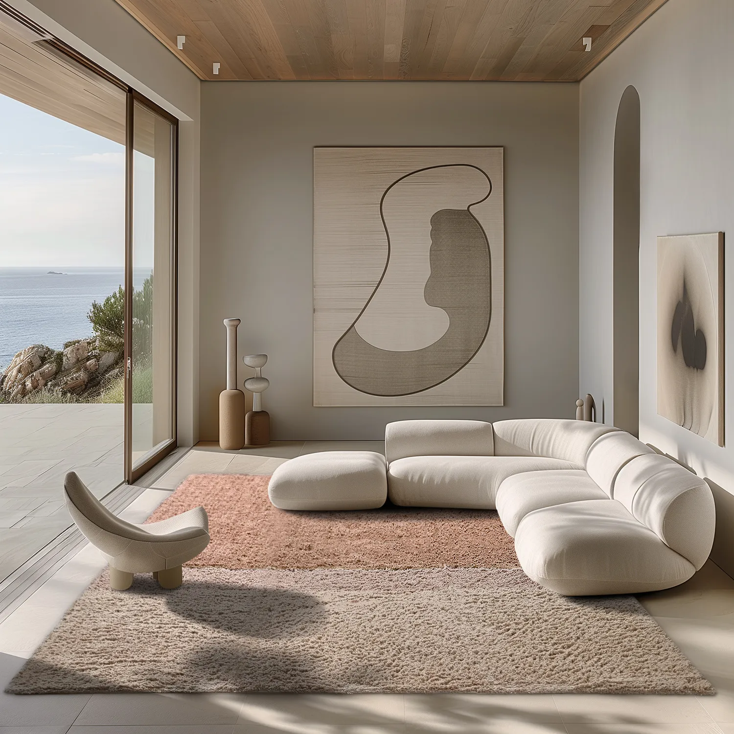Shaggy rugs - Mareto Natural Cotton Shaggy (brown)