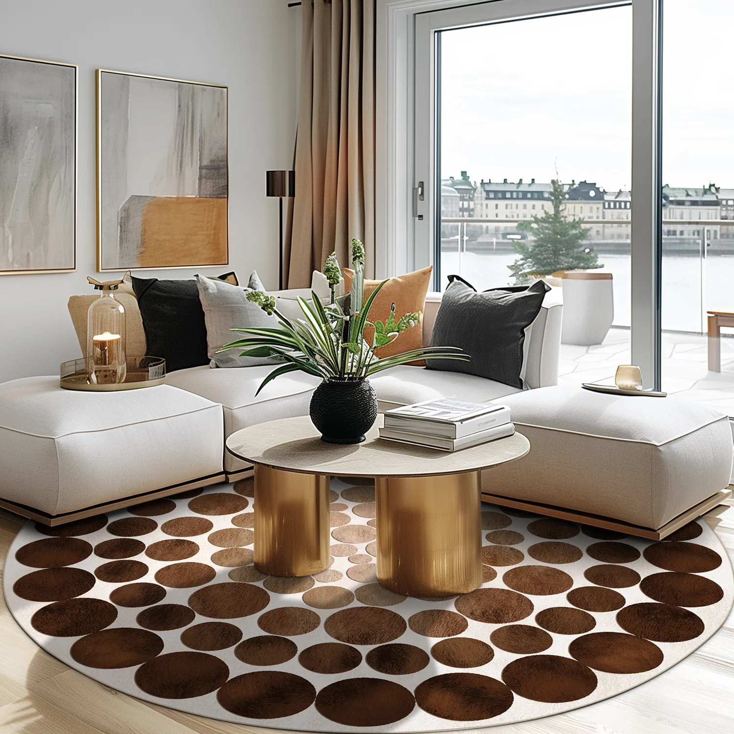 Round rug - Marineo (brown)