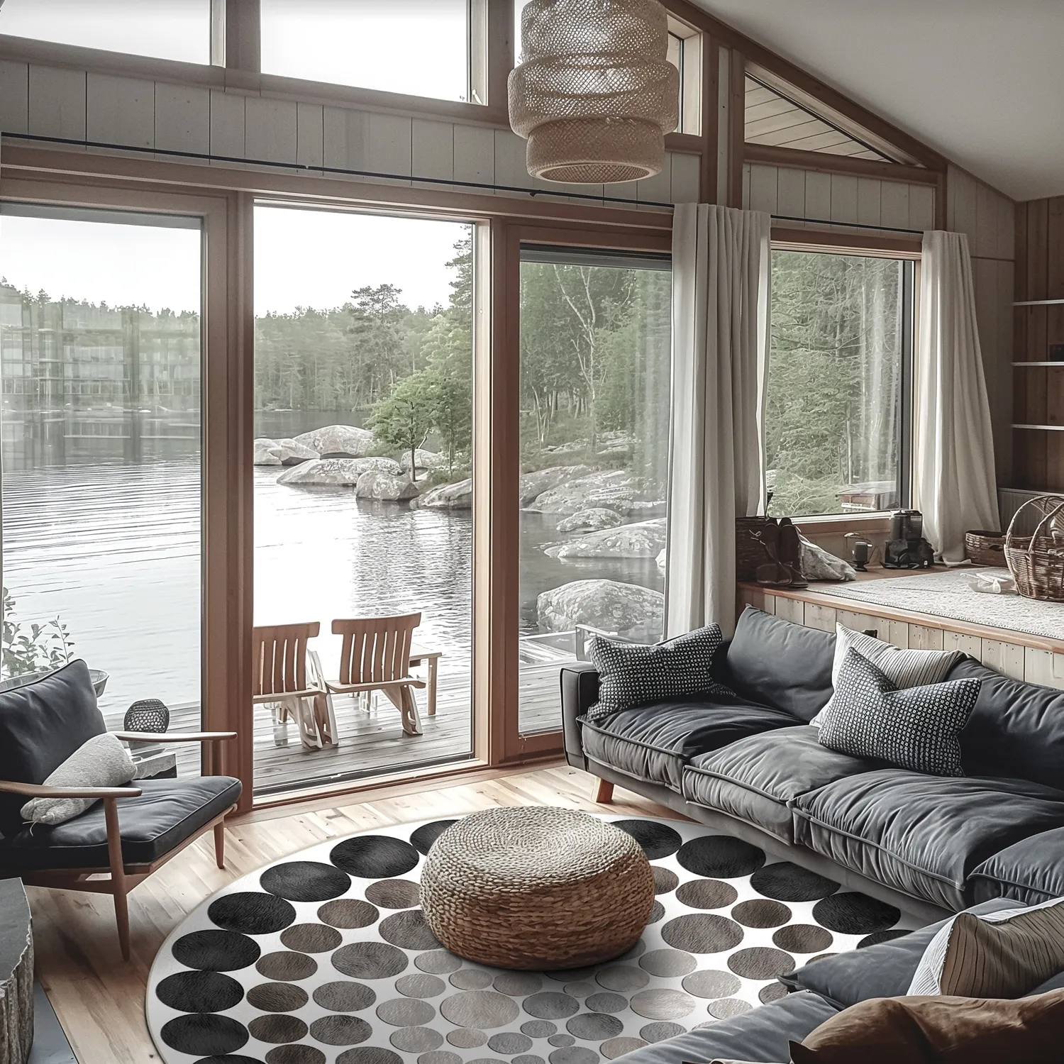 Round rug - Marineo (grey)