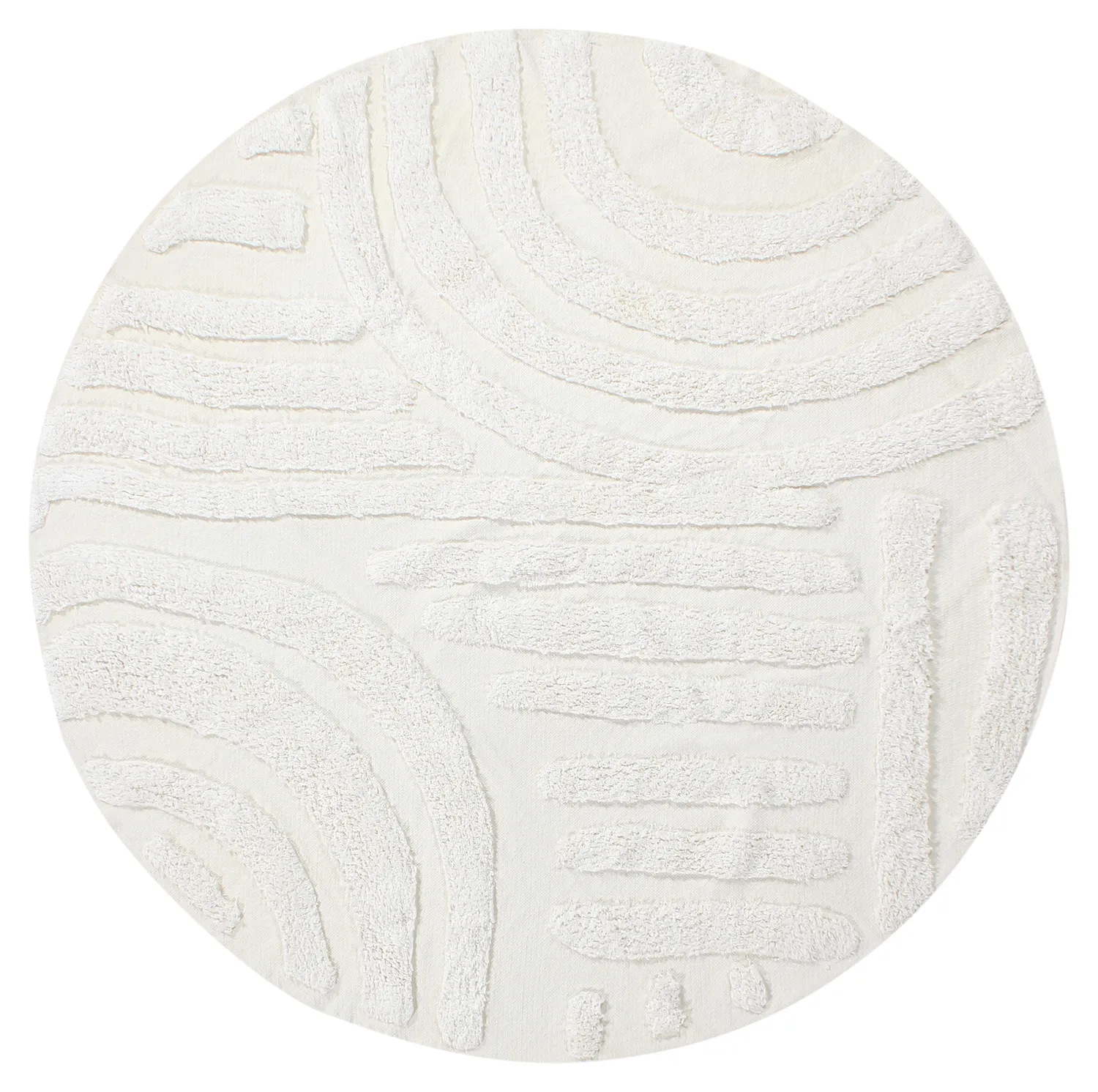 Round rug - Margo Natural Cotton Shaggy (offwhite)
