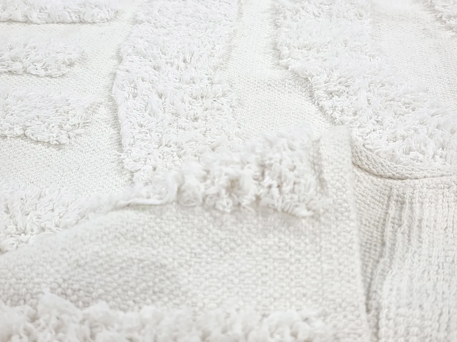 Round rug - Margo Natural Cotton Shaggy (offwhite)