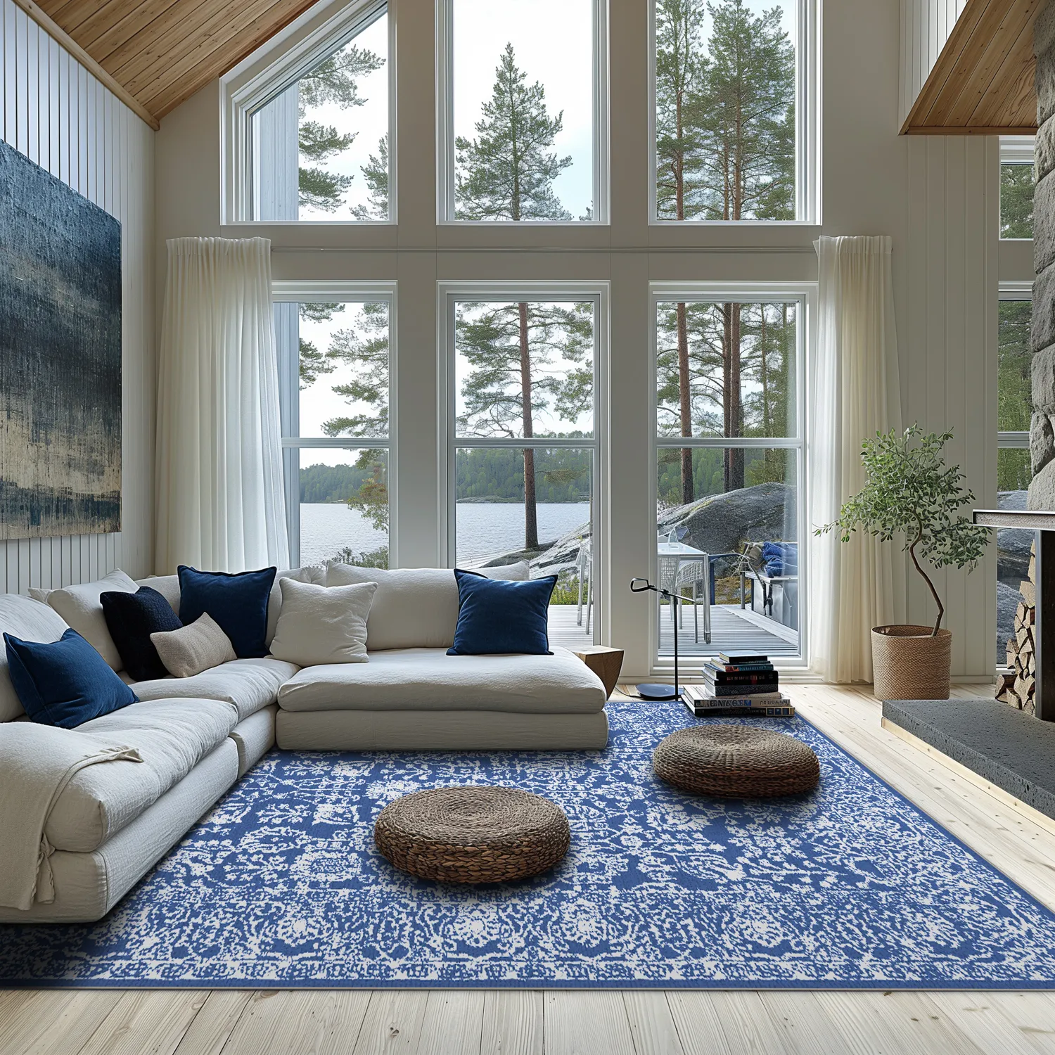 Wilton rug - Menfi (blue)