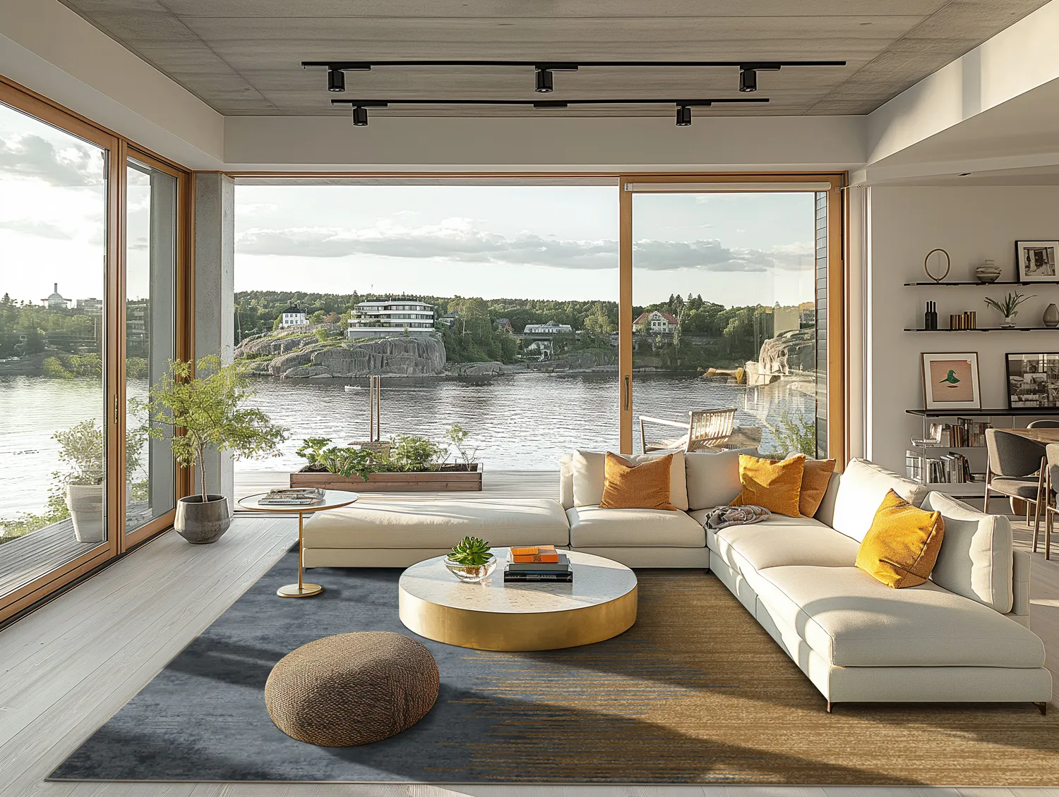 Wilton rug - Mileto (grey/gold)