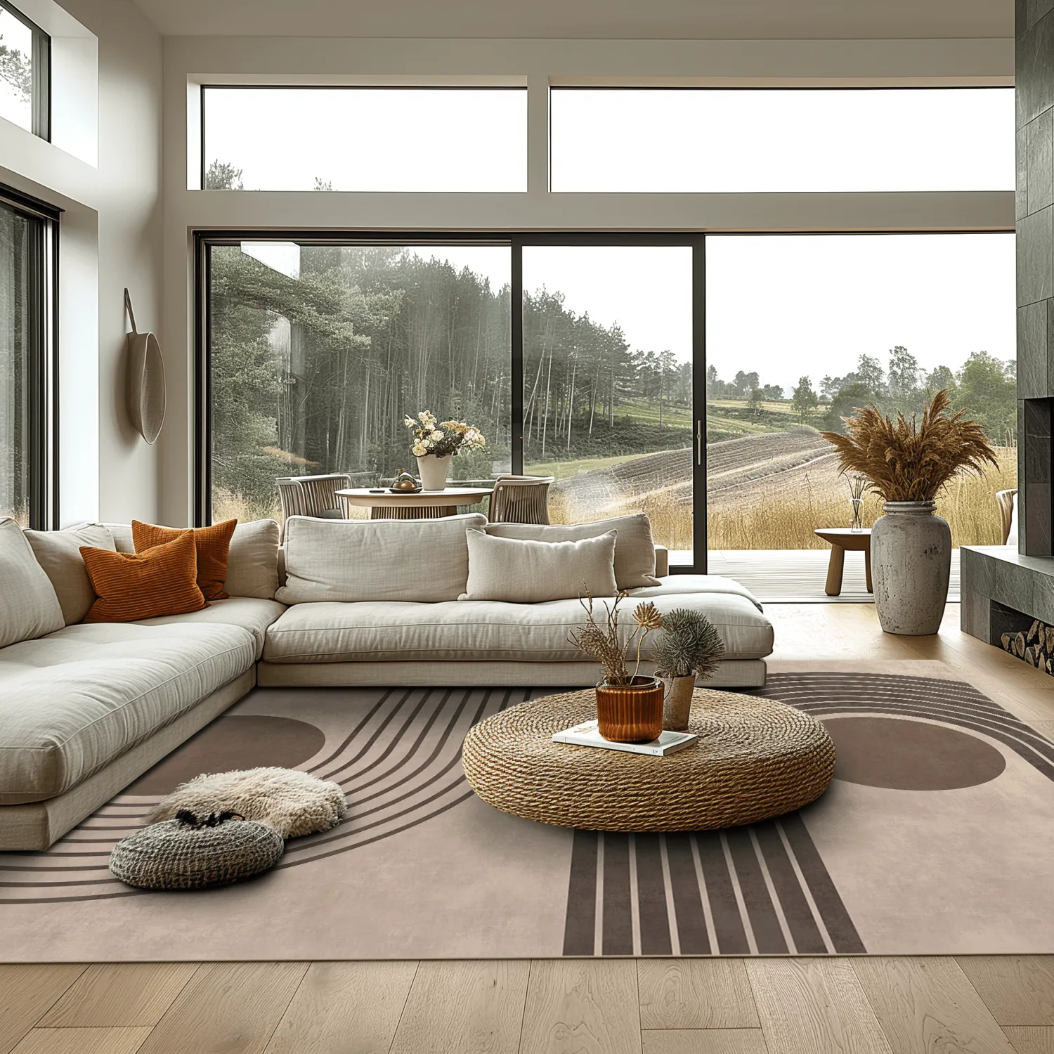 Wilton rug - Moudania (brown/black)