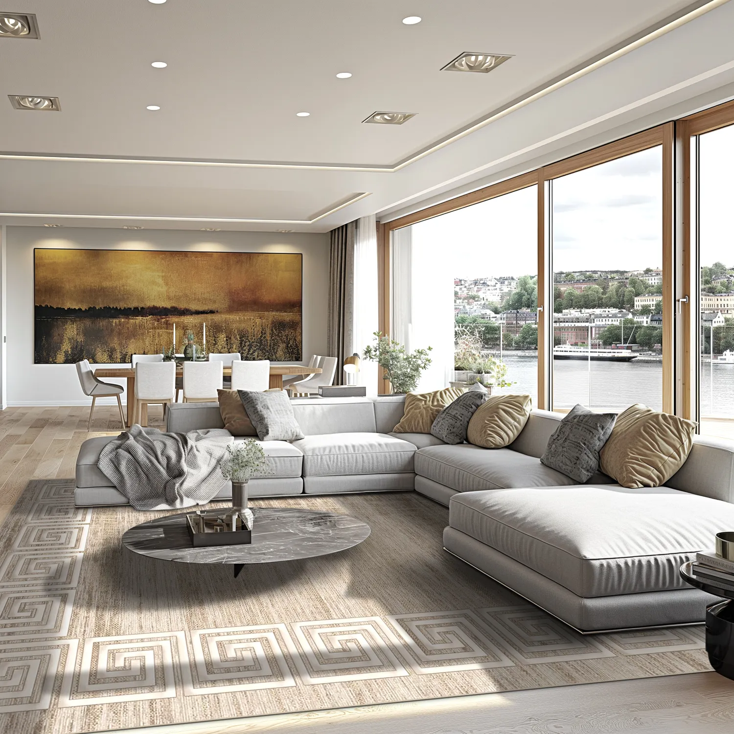Wilton rug - Mytos (beige/white)