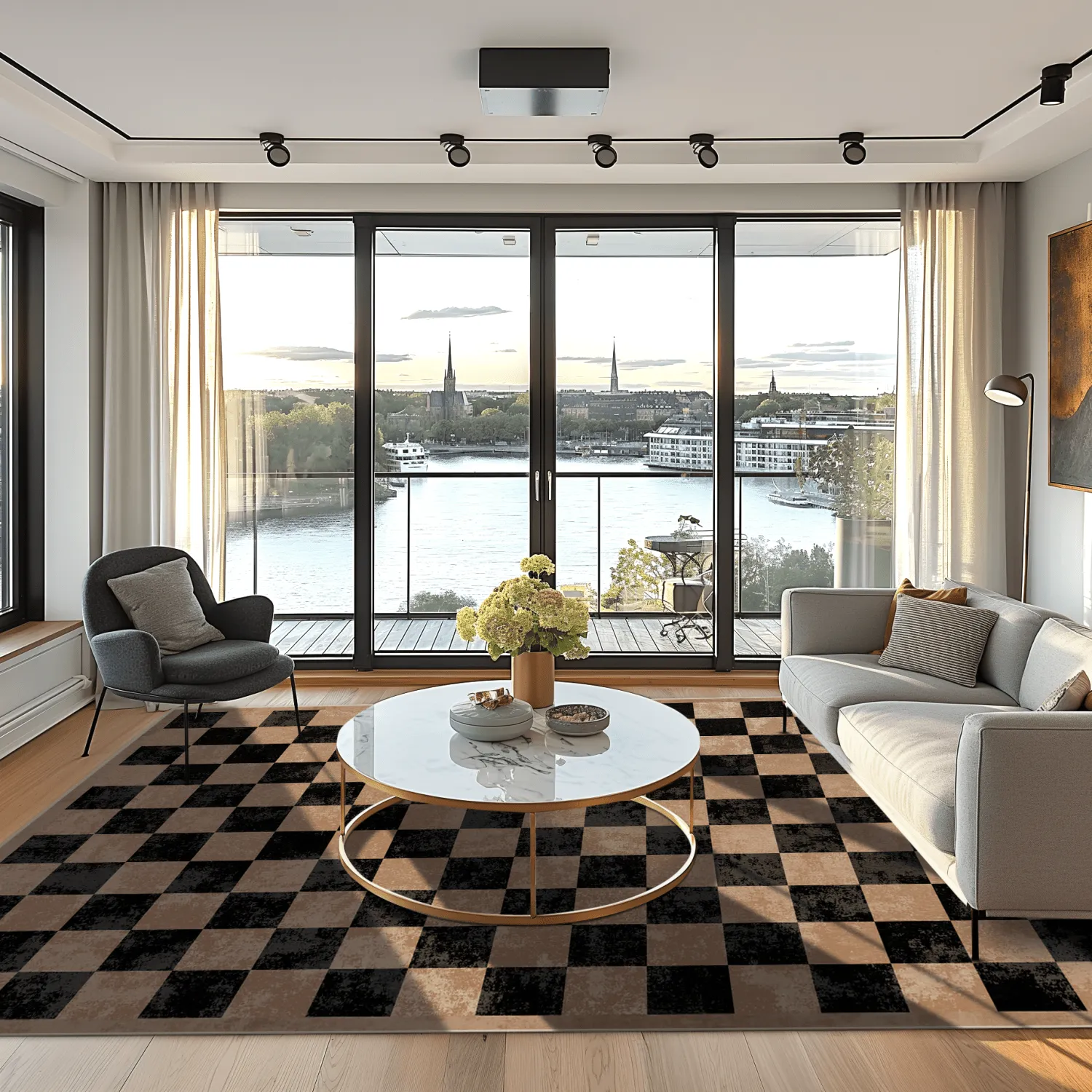 Wilton rug - Nevada (black/brown)