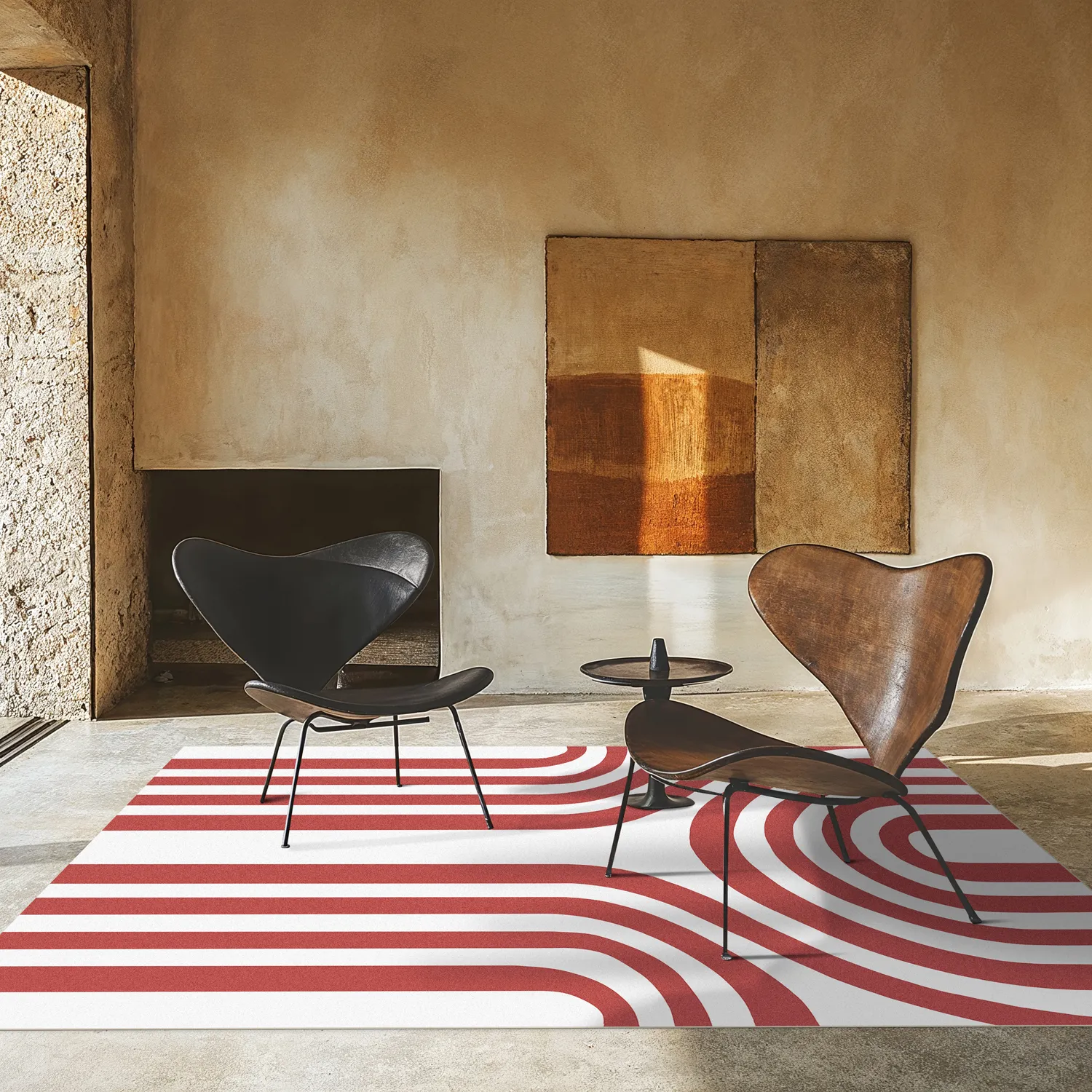 Wilton rug - Obidos (red/white)