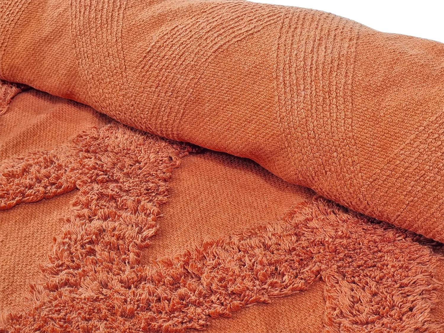 Shaggy rugs - Pamplona Natural Cotton Shaggy (terracotta)