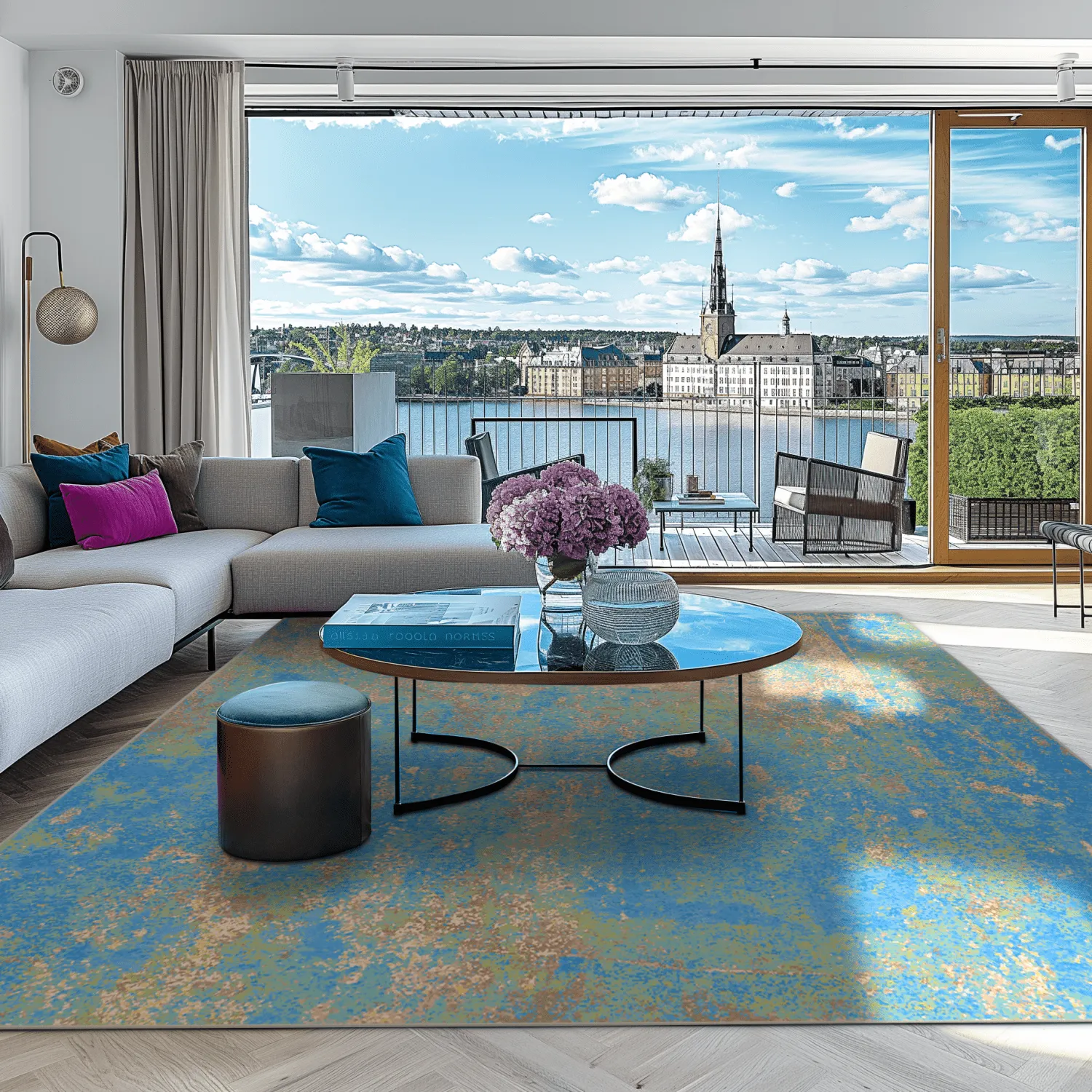 Wilton rug - Pavoa (blue)