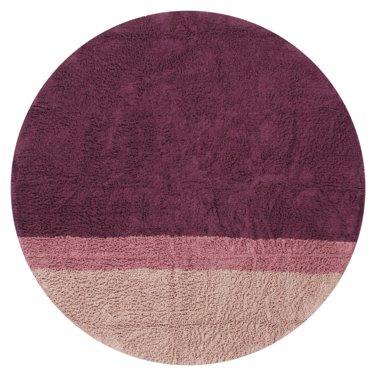 Round rug - Pione Natural Cotton Shaggy (pink)
