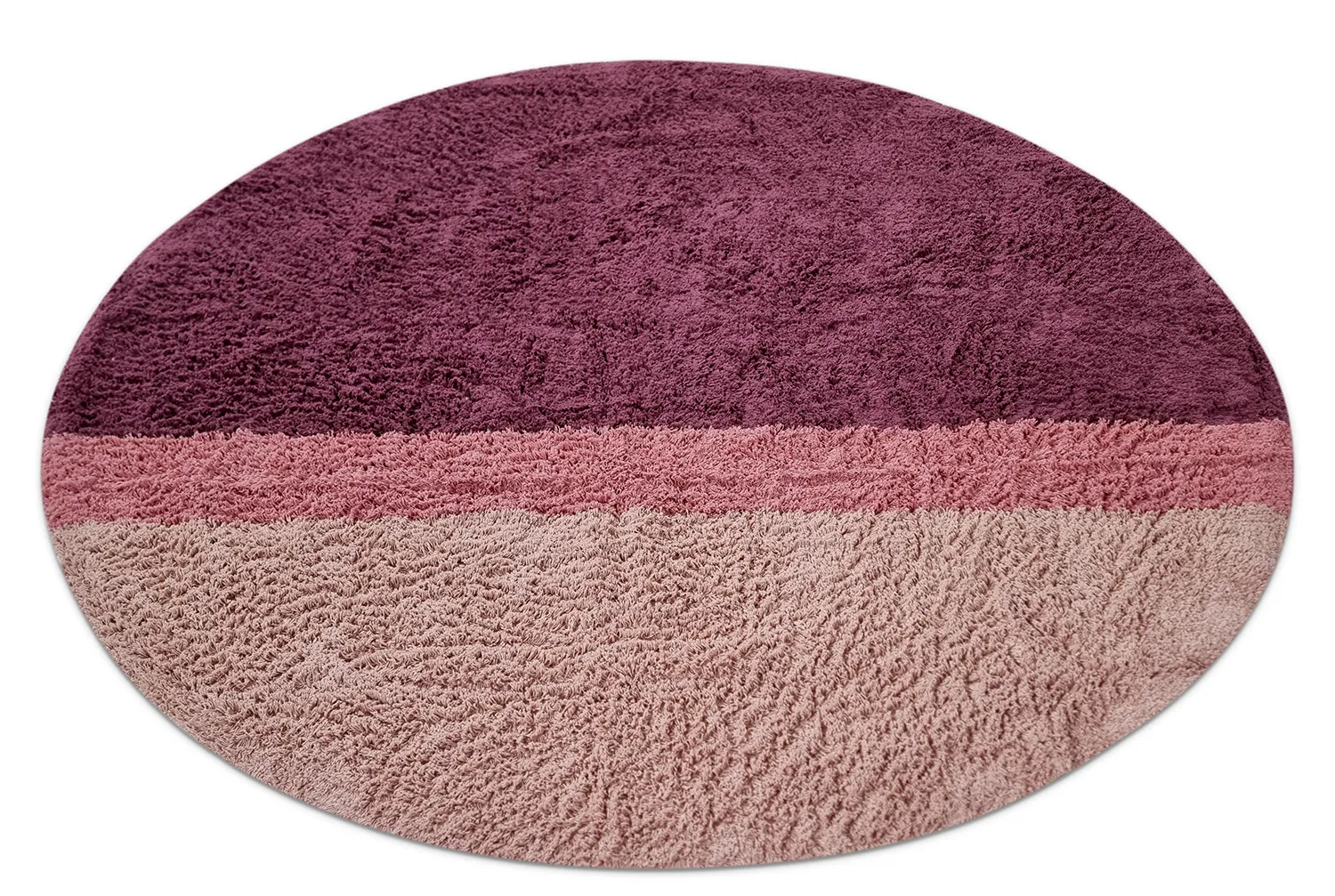 Round rug - Pione Natural Cotton Shaggy (pink)